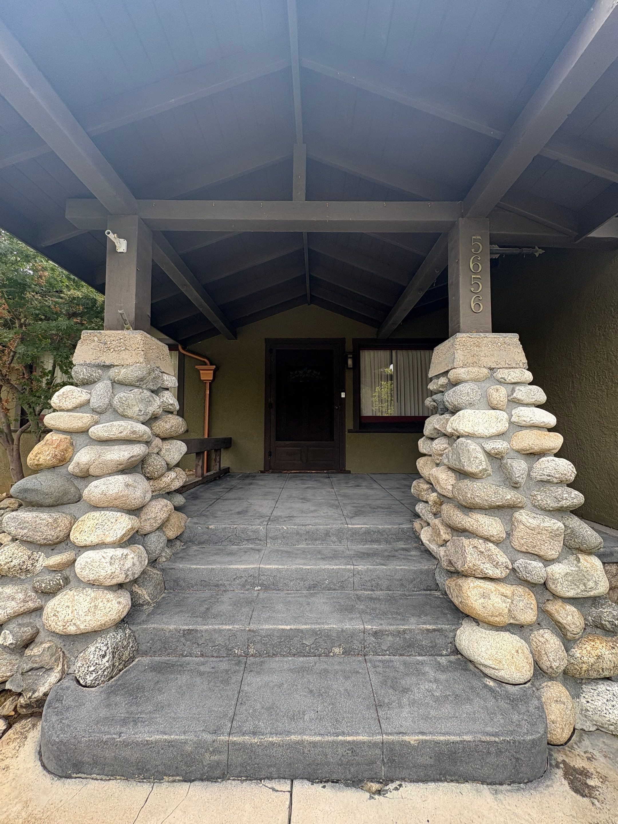 Sandblastig & Staining Front Concrete Porch In Los Angeles, CA by La Power Washing Inc