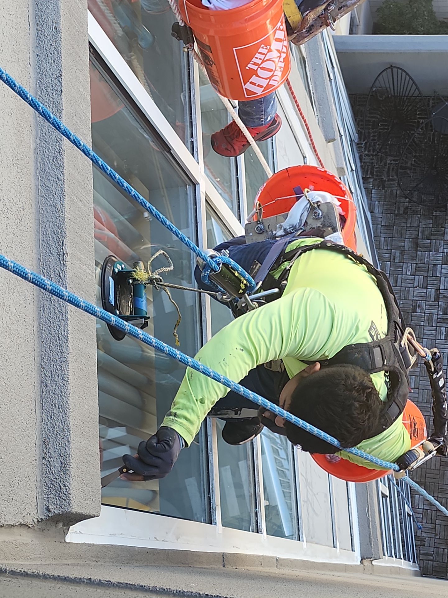 Window System Sealant Replacement on a high rise in Nashville, TN by Performance Waterproofing LLC