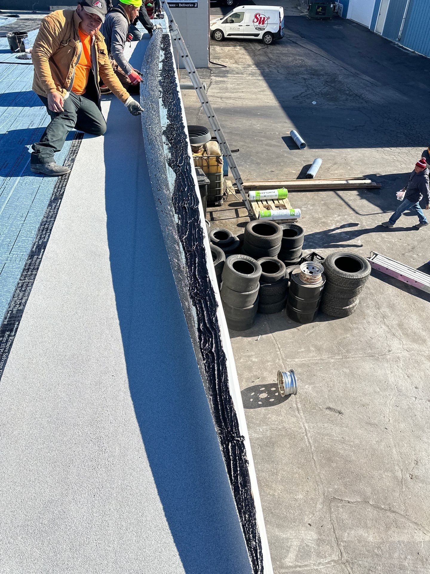 Commercial Roofing using Certainteed Flintastic Self Adhered by Stendahl Services
