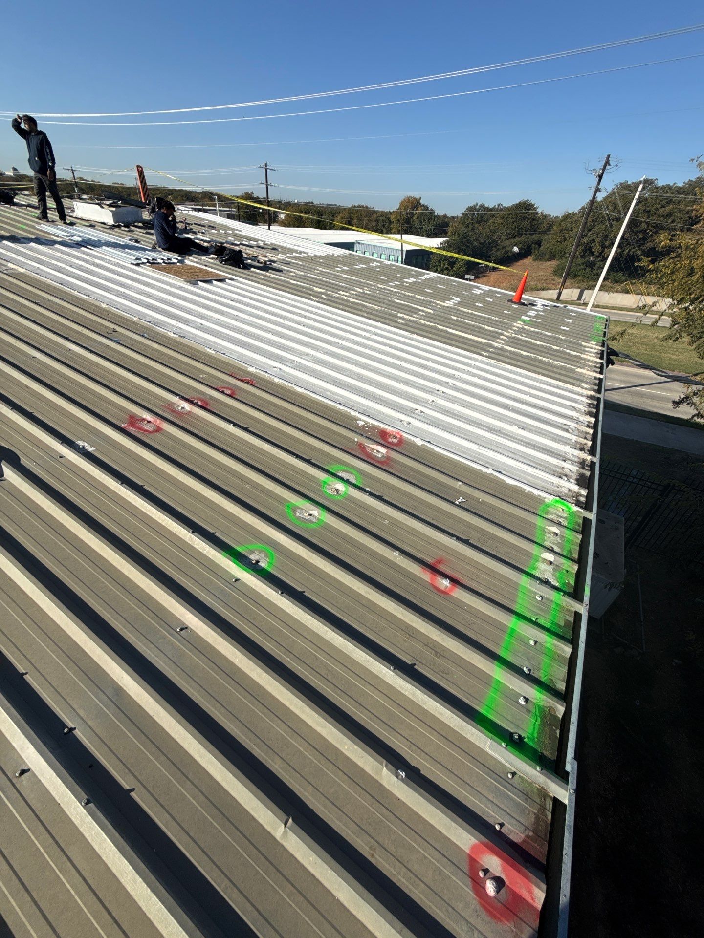 Silicone Coating Metal Rehab by First Out Roofing 