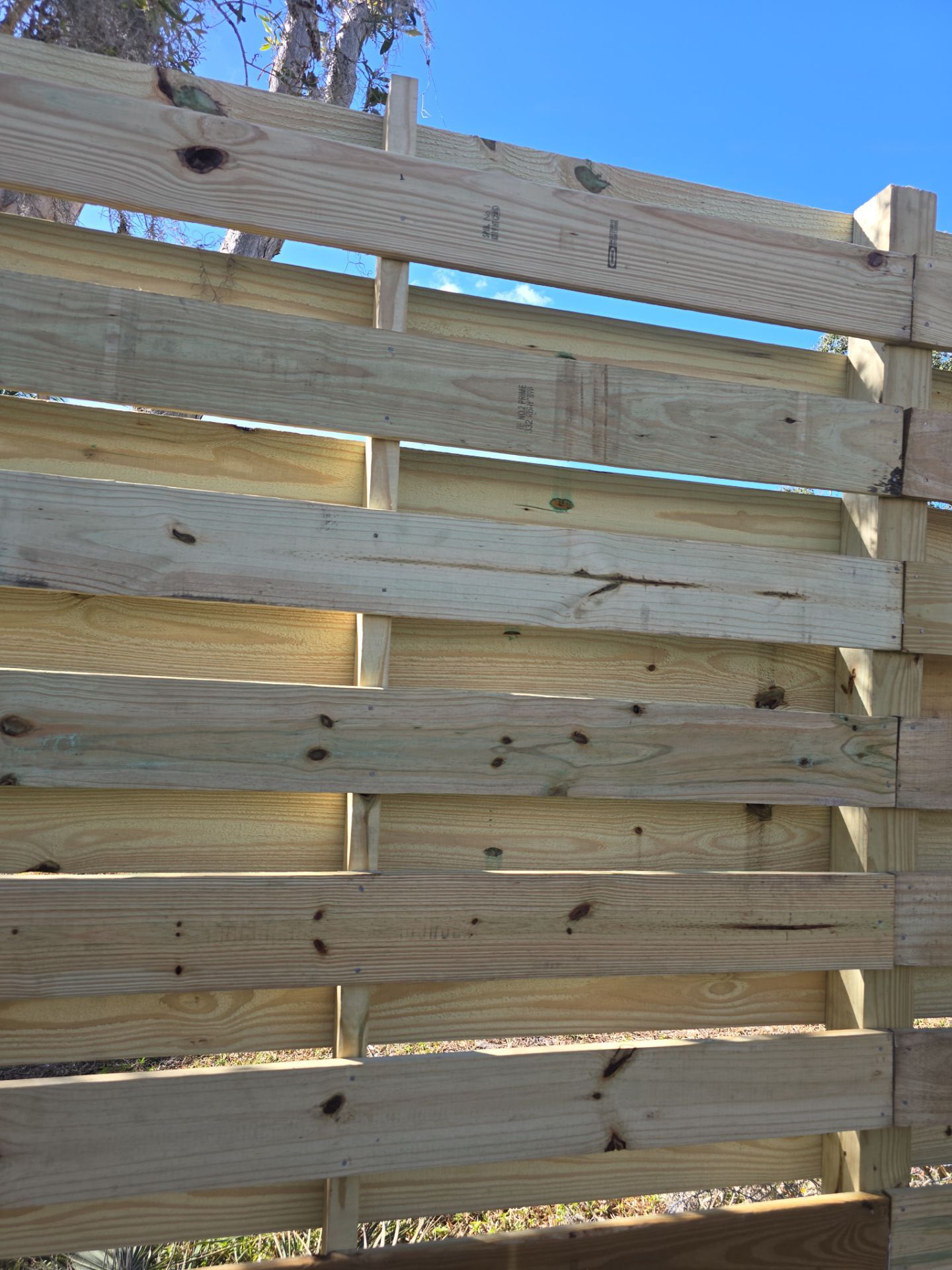 8'H Stained Shadowbox Wood in Nokomis by True Fence LLC