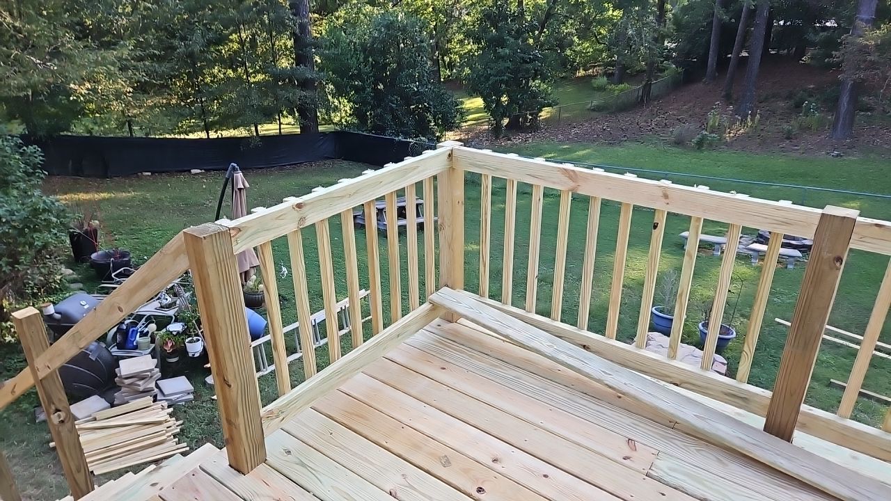 Split Rail Trail - Deck Installation  by Pillar and Pine