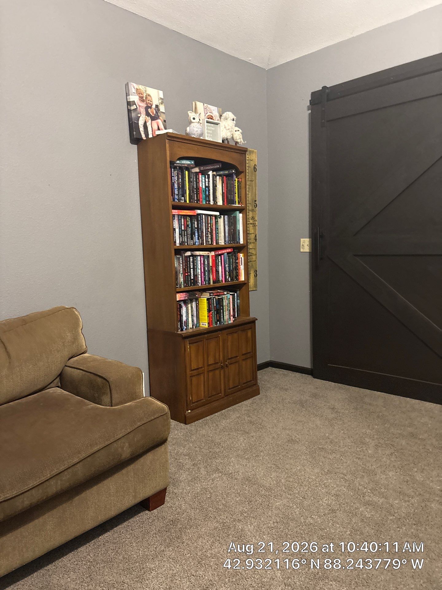Interior Remodel With Sliding Barn Door and Custom Window Bench by CompanyCam Sales Demo