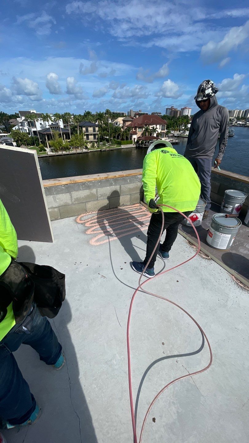 Residential Install of Flat TPO by International Roofing