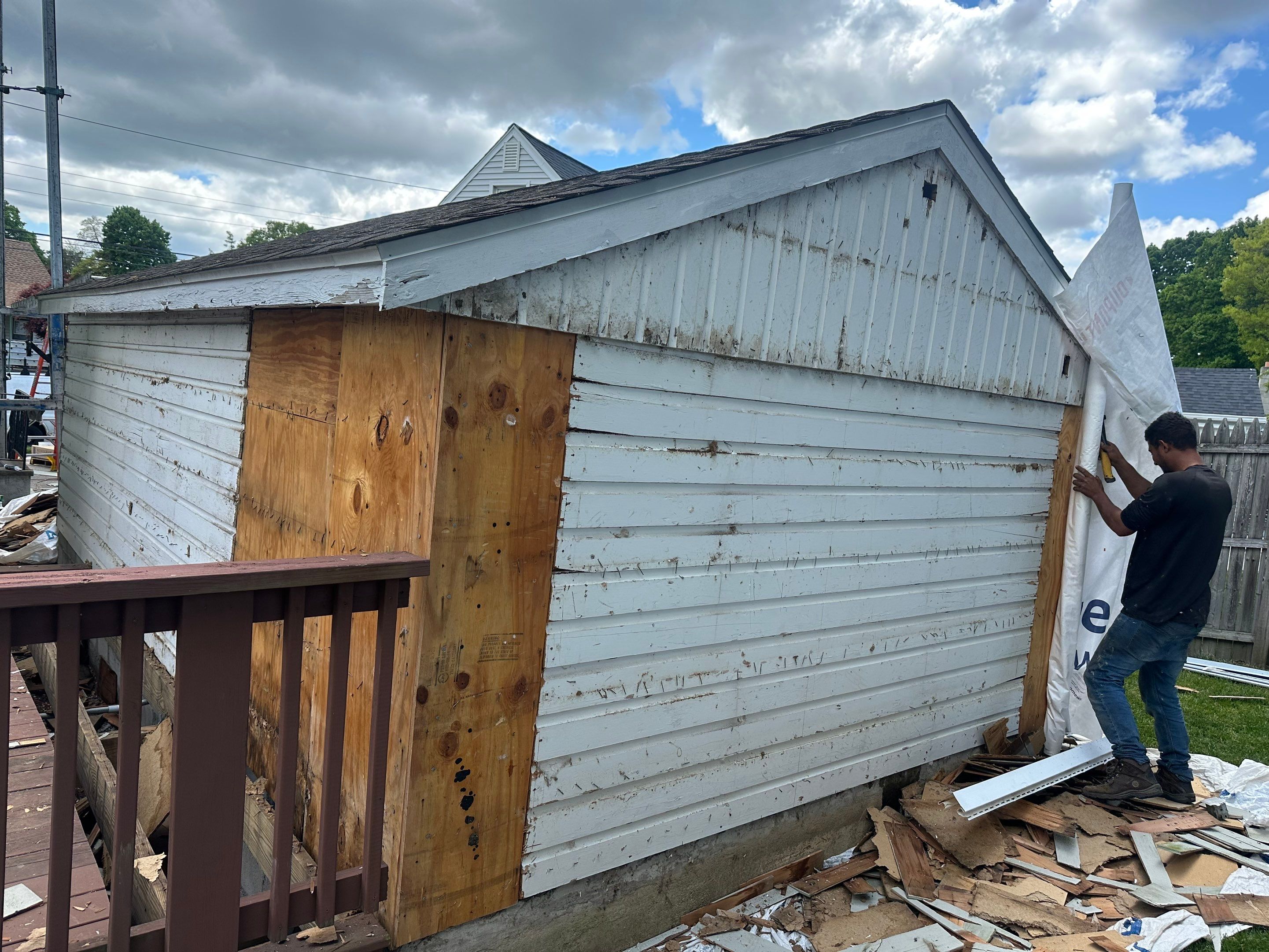 New Vinyl Siding Installation for Milford Home and Detached Garage by A Plus Exterior