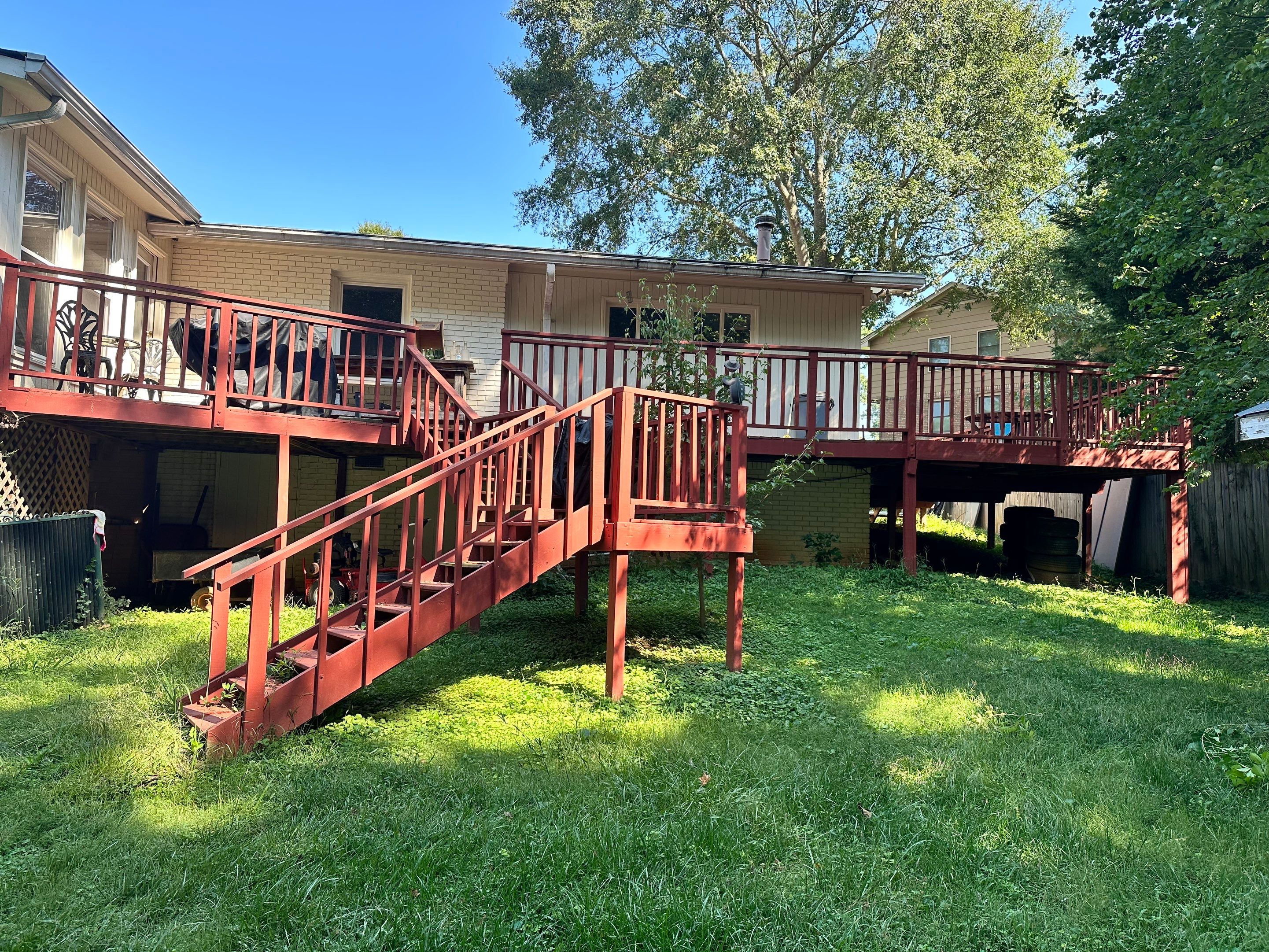 Elevated Composite Deck Rebuild With Metal Balusters in Marietta by Swift Home Renovations