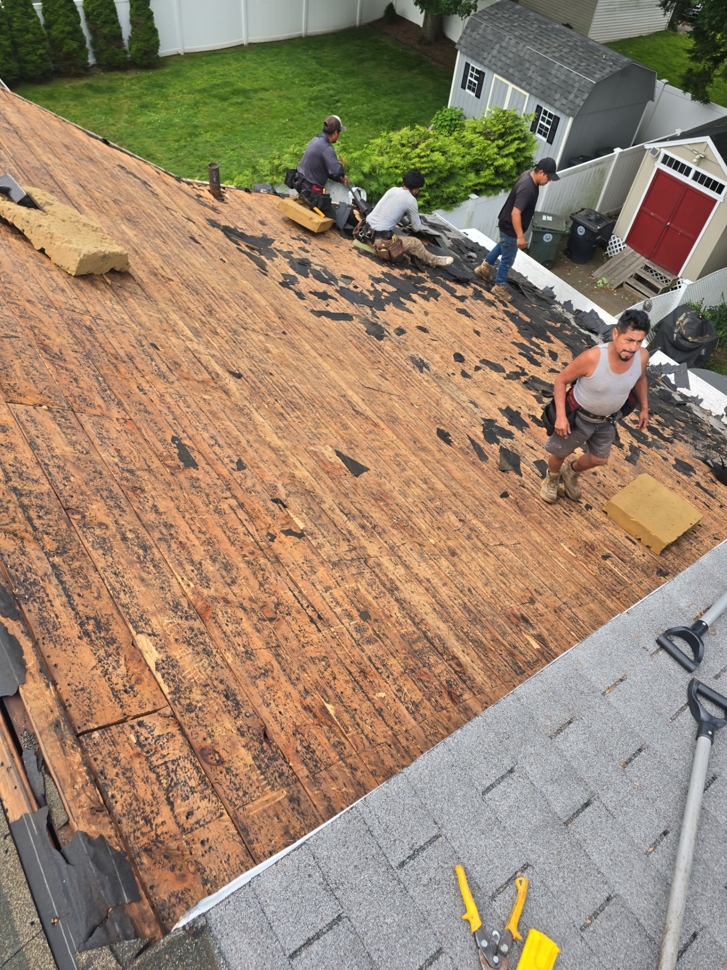Residential Roofing Replacement Featuring Owens Corning Estate Gray Shingles in Milford by A Plus Exterior