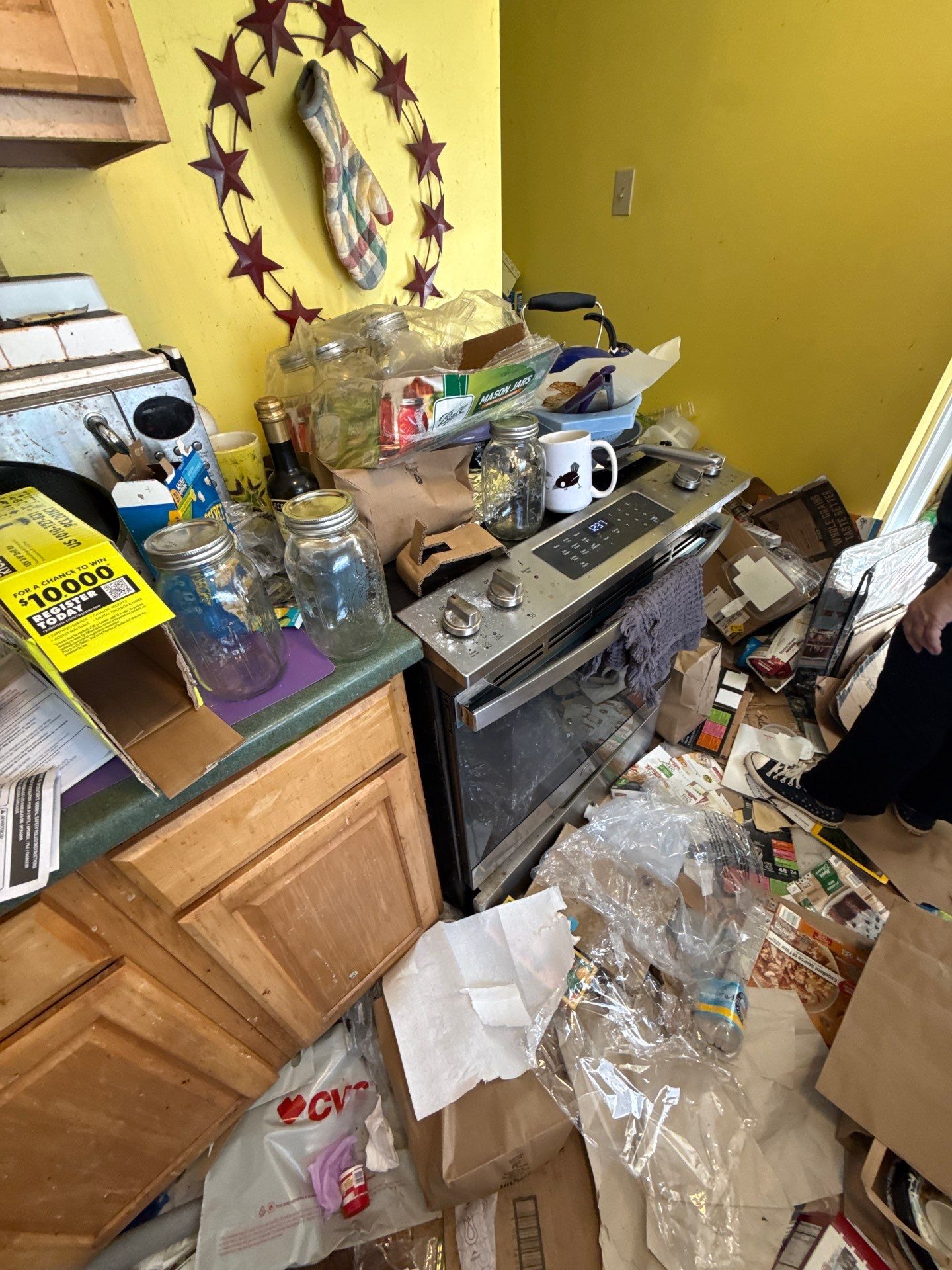 Property Cleanout in Progress at a Residential Home in Coventry, CT by Diamond Image LLC