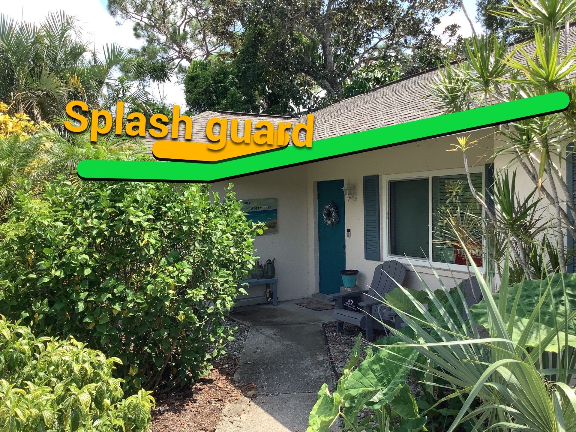 Seamless Gutter Installation using Splash Guard in Sarasota FL by Gutter Professors