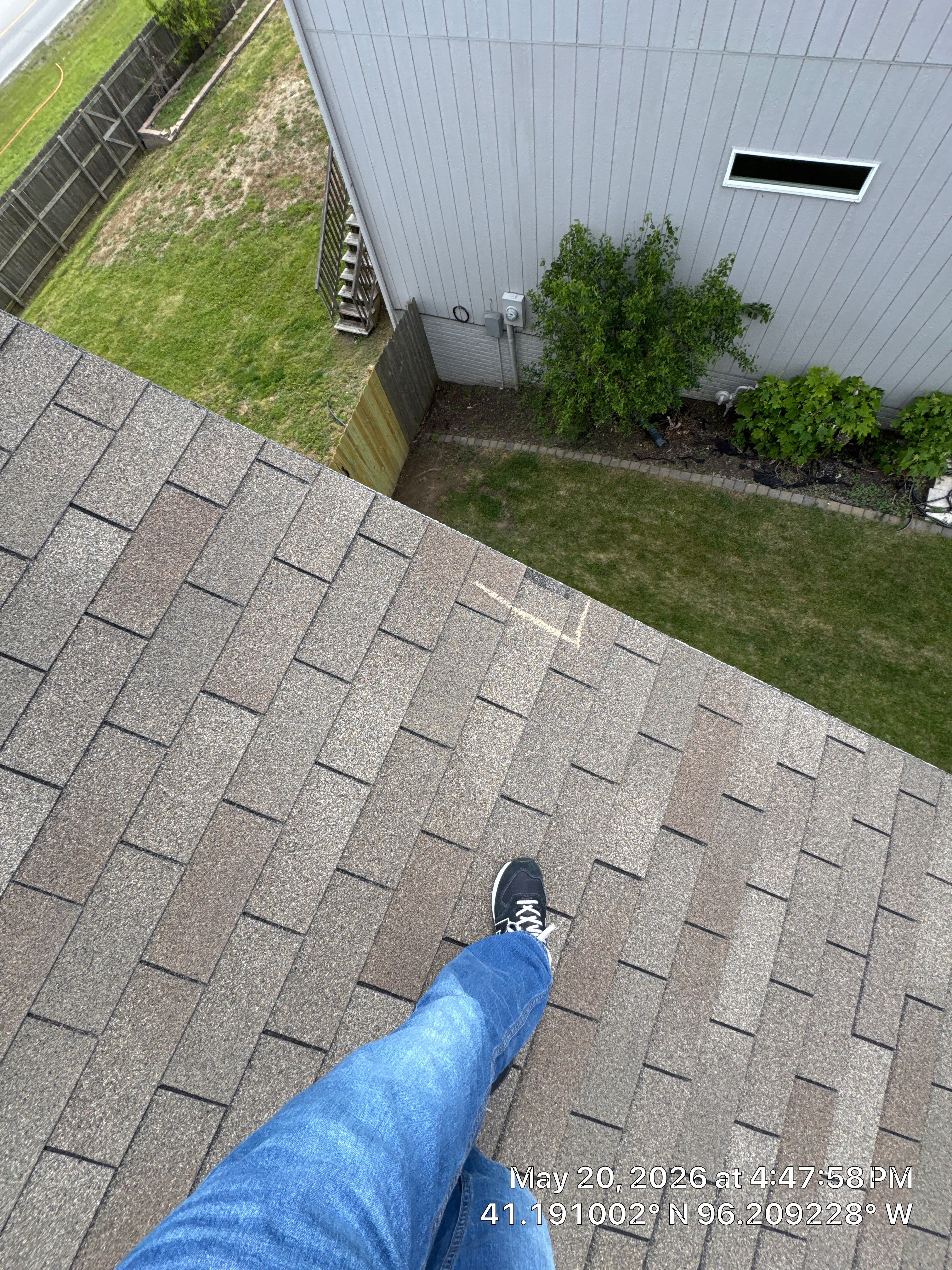 Storm Damage Restoration for Residential Asphalt Shingle Roof in Omaha by Crows Roofing LLC