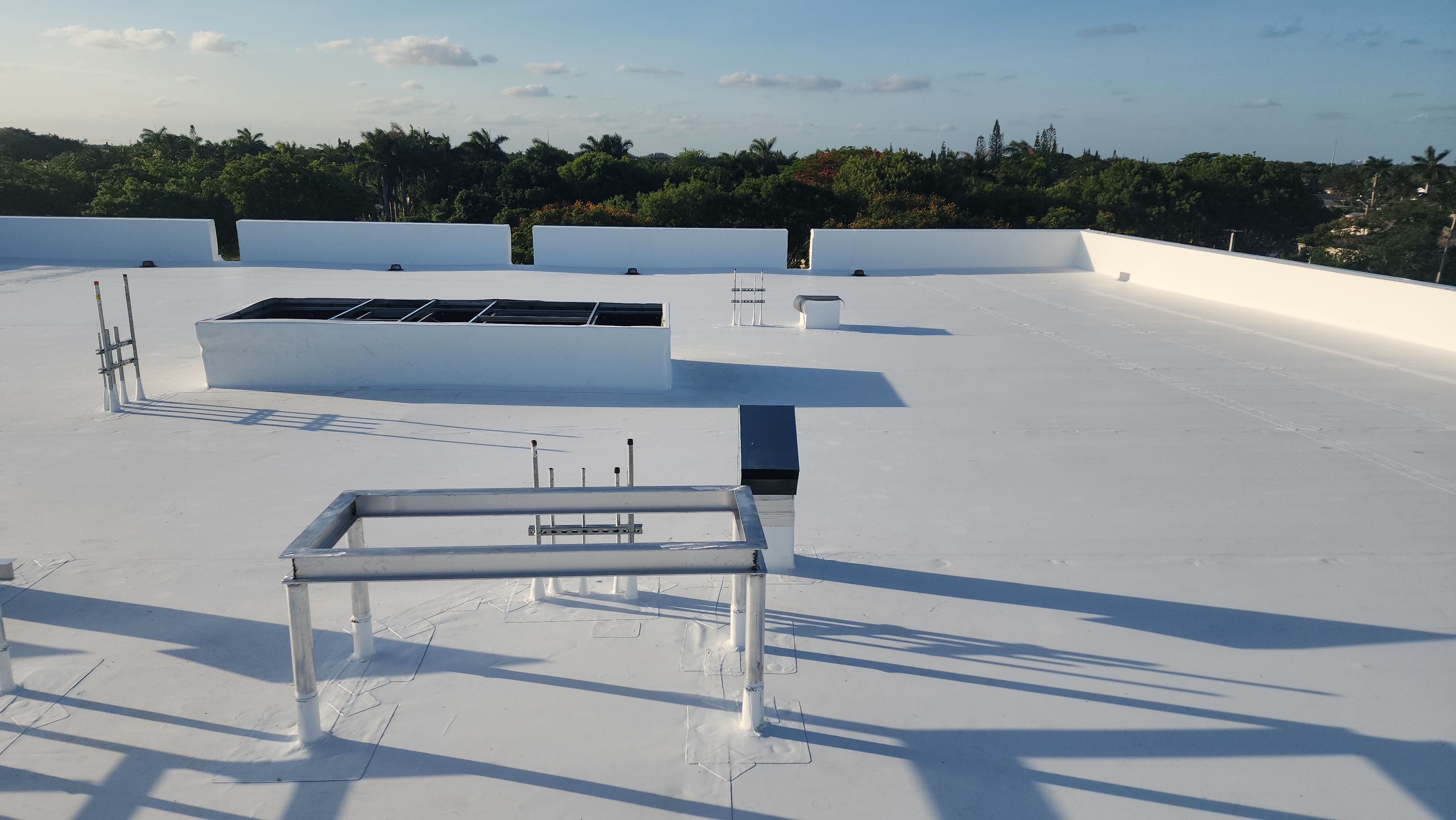 TPO Flat Roof Installation at Dade Quail Roost in Miami by AJF ROOFING INC