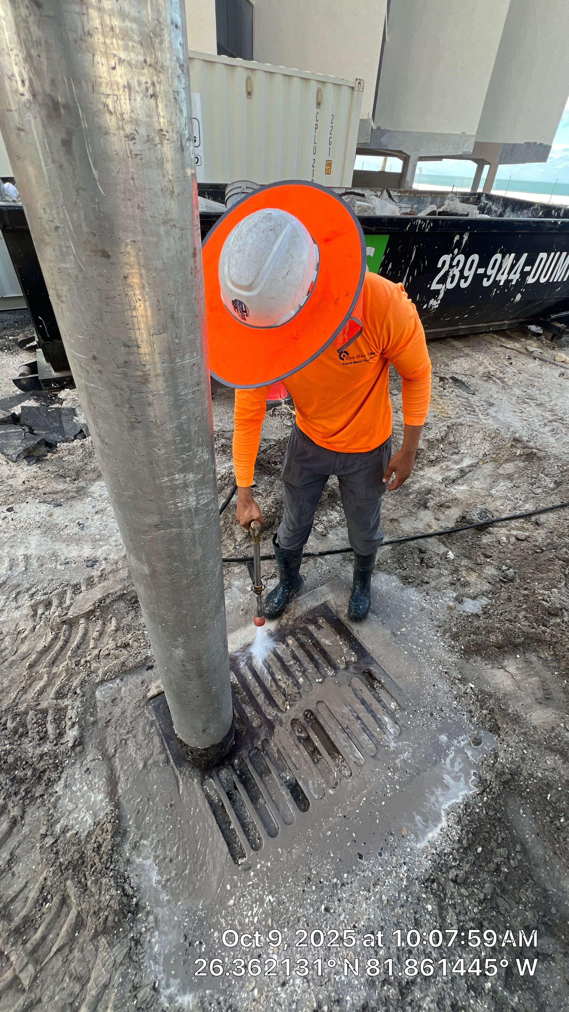 Little Hickory Island Condo Catch Basin Cleanout by Don Mar, Inc. Storm Water Solutions