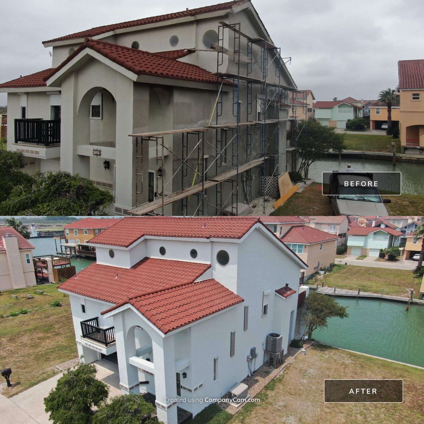 Stucco by Bayfront Roofing and Construction