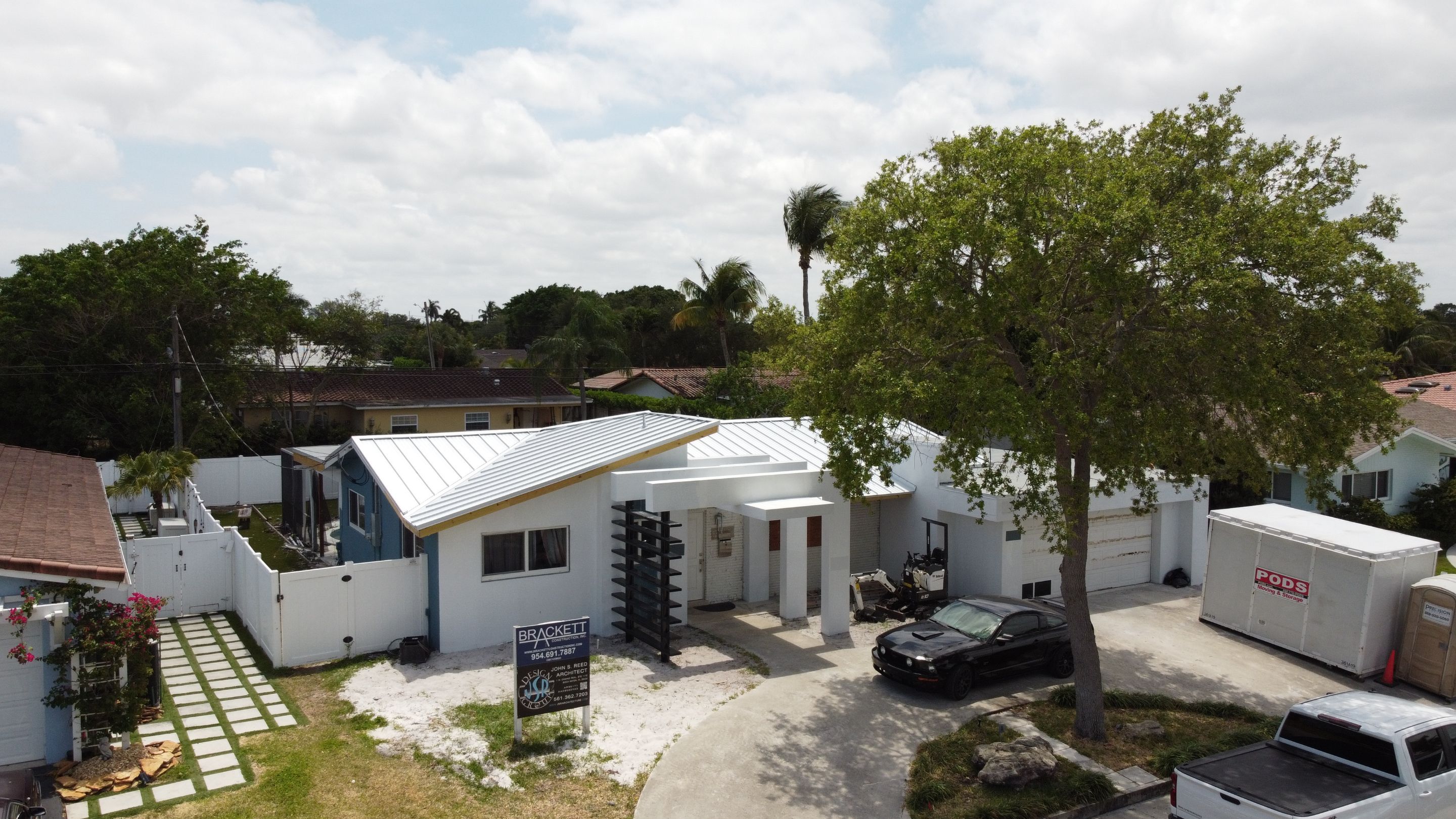 Residential Roofing Installation using 1" Nail strip metal roof by BLUES BROTHERS CONSTRUCTION CORP