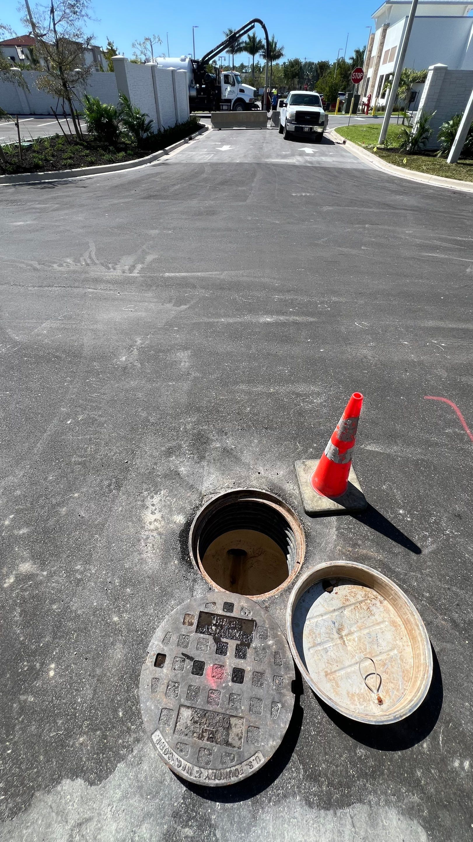 New Construction Apartment Complex Stormwater System and Sewer System Cleaning by Don Mar, Inc. Storm Water Solutions