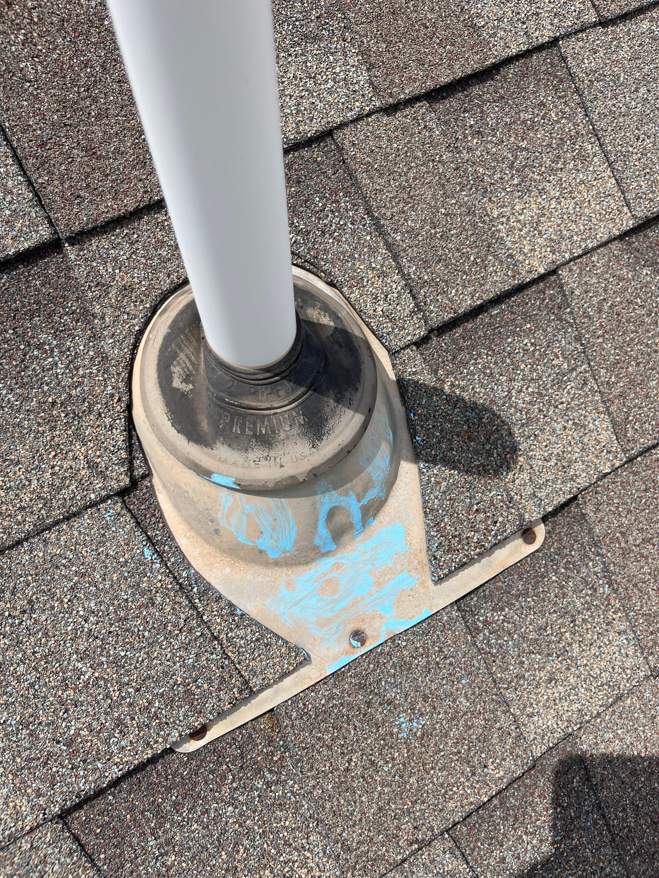 Hail Damage on a Roofing System by Icon Roofing And Construction 