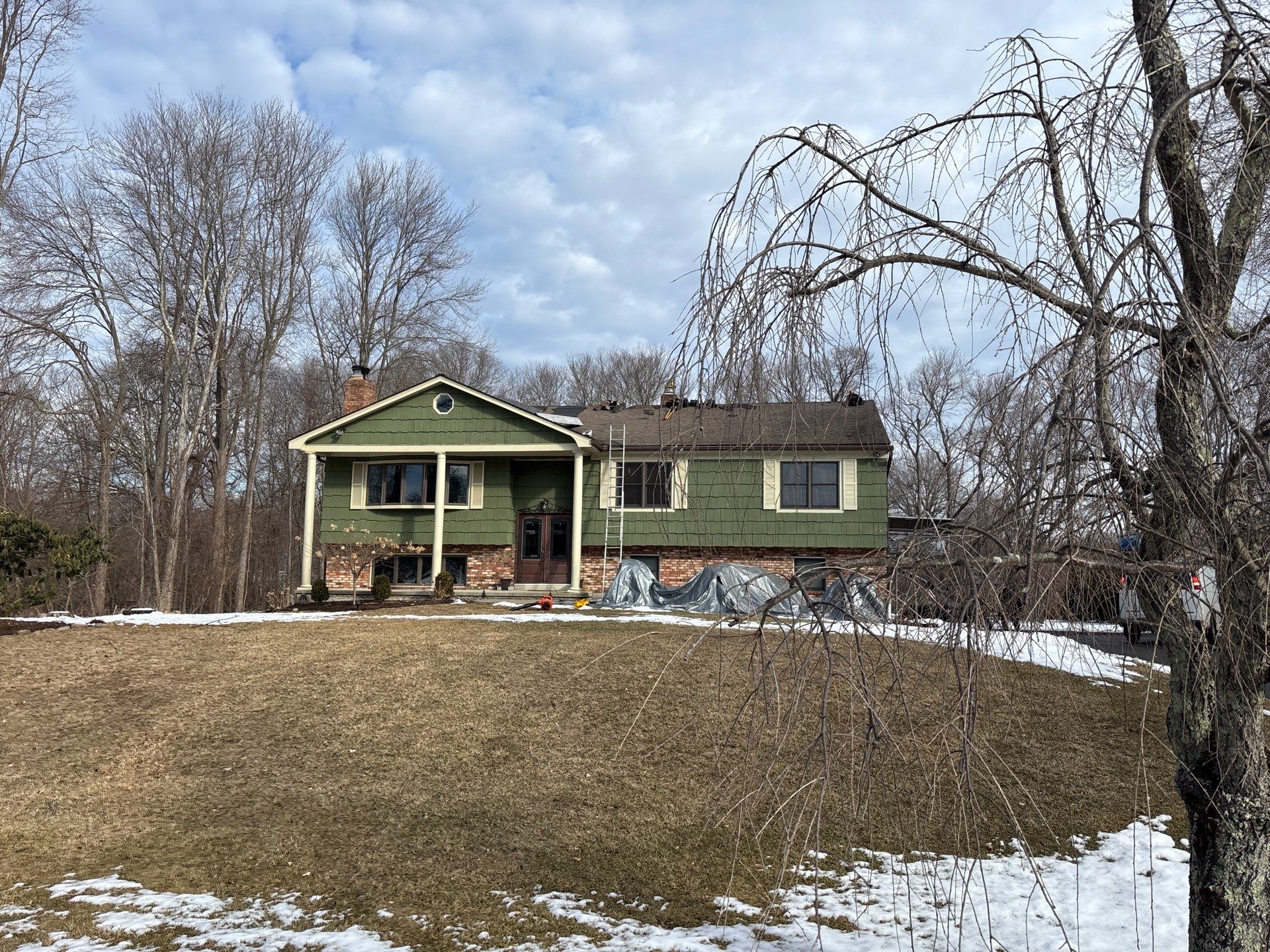 Residential Roofing Installation using Owens Corning Duration Driftwood Siding Installation Using Cedar Impressions Pacific Blue by A Plus Exterior