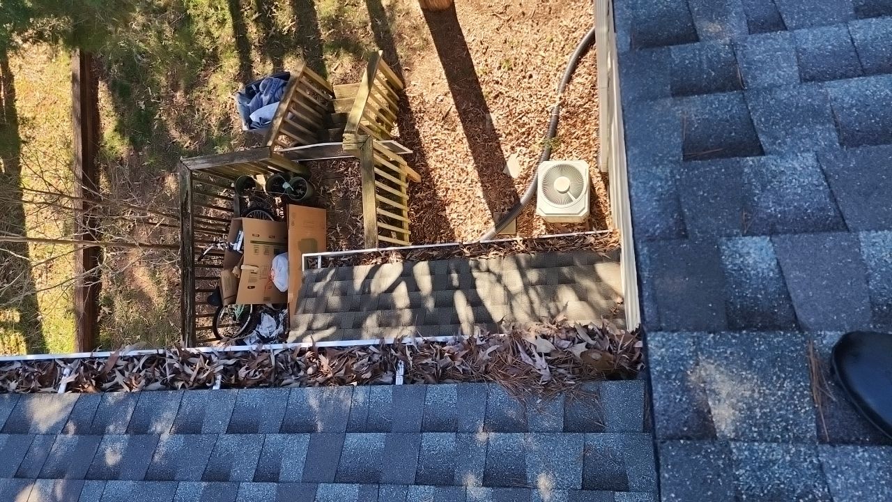 Gutter Cleaning using water by G&H Home Tech Pros LLC
