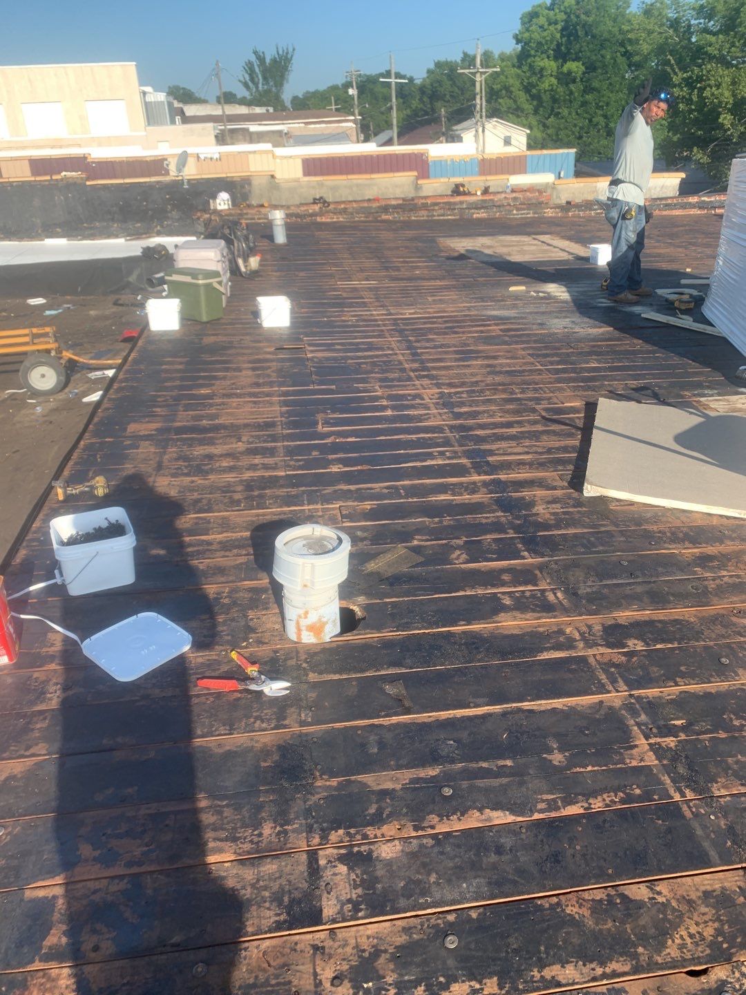 Commercial Roofing Installation in DeQueen, AR, using 50 mil PVC by Hostetler Roofing