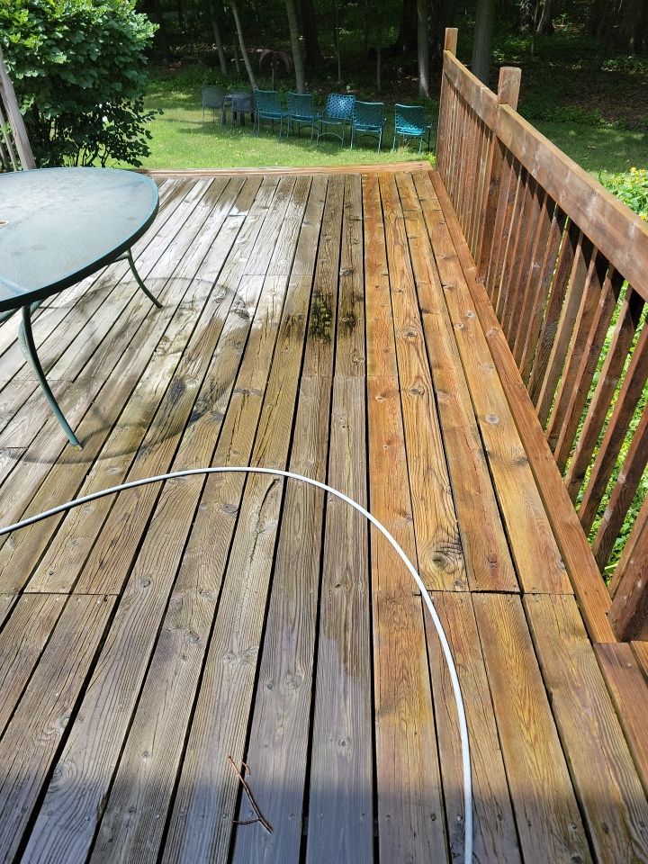 Deck, Patio, and Tennis Court Cleaning by Northern Power Washing LLC.