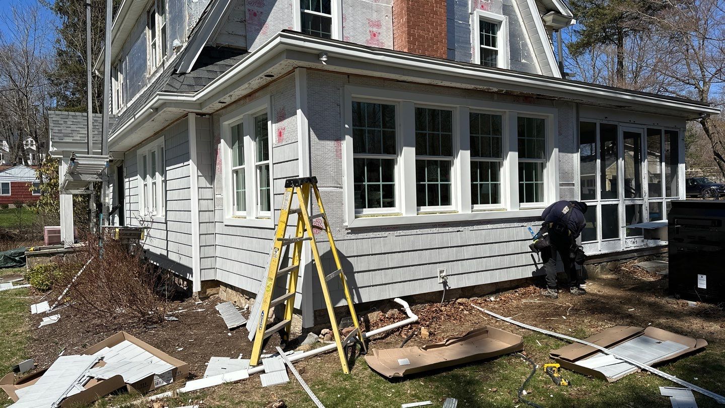 Siding Installation using Certainteed Cedar Impressions Sterling Gray by A Plus Exterior
