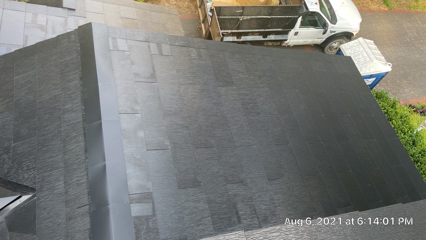 Tesla Solar Roof Replacement using Tesla Solar Roof V3 Tiles by American Home Contractors