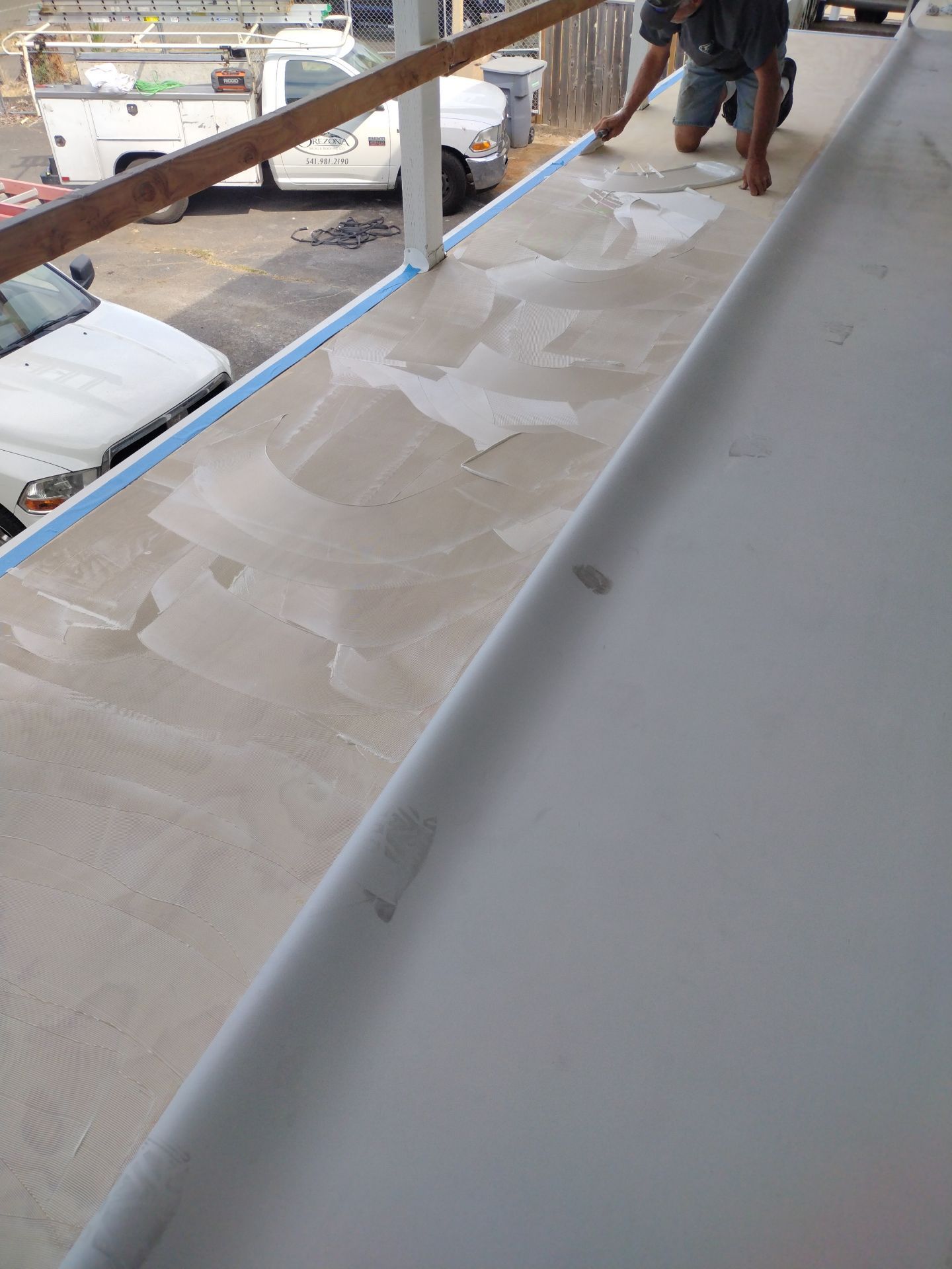 Dec-Tec Walkable Membrane using Dec-Tec (Color: Granite) by Orezona Building & Roofing Company, Inc.