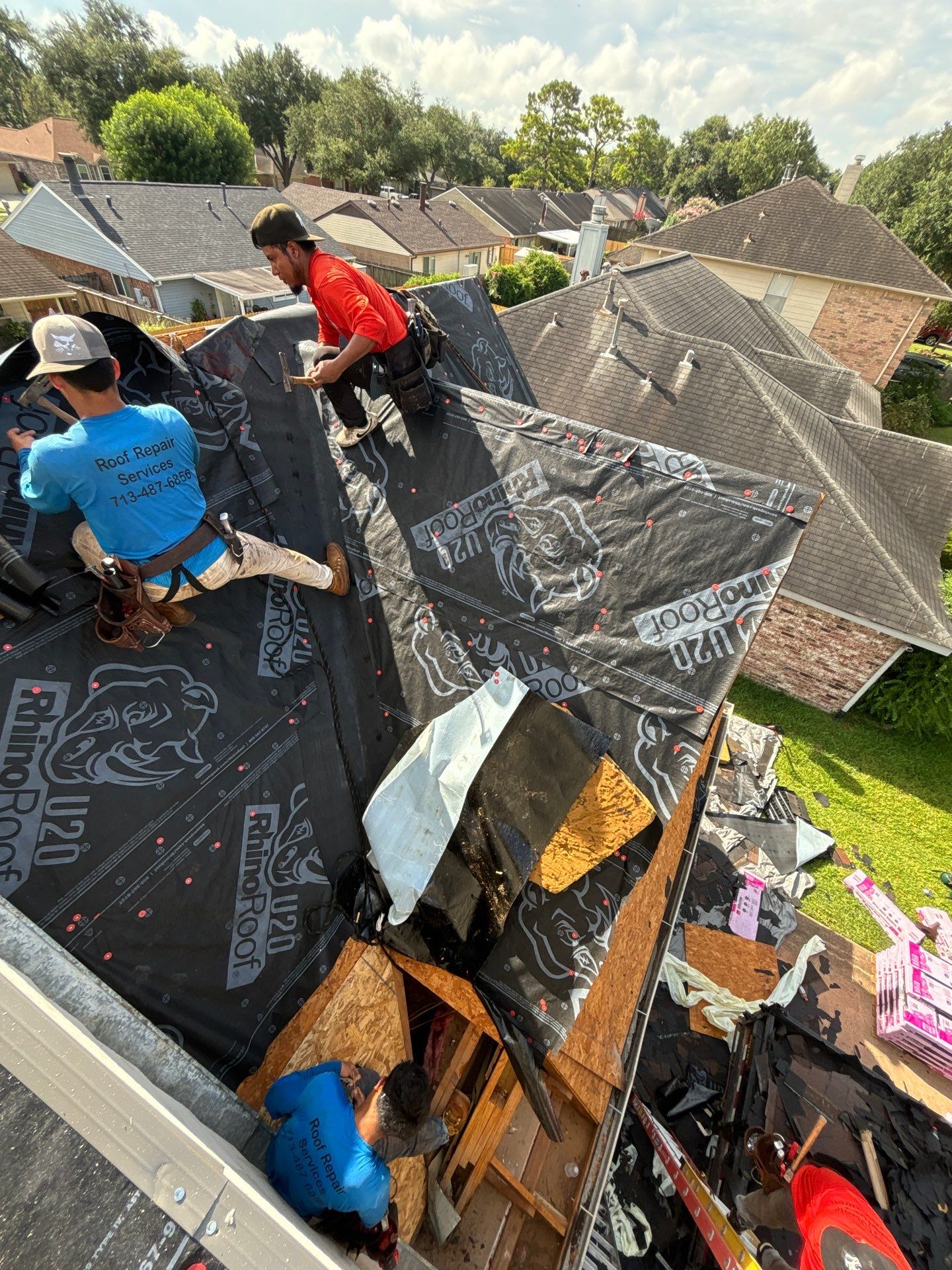 Residential Roofing Installation using Owen's Corning Duration (Lifetime) Shingles by Roof Repair Company