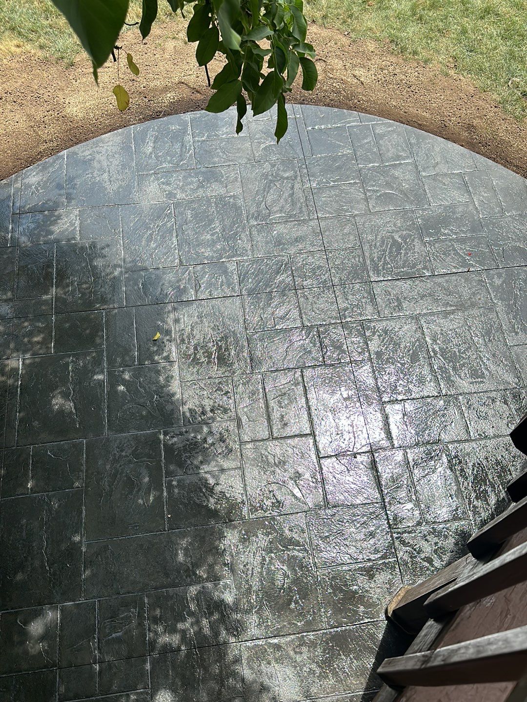 Majestic ashlar stamped concrete patio  by NG Masonry & Construction LLC