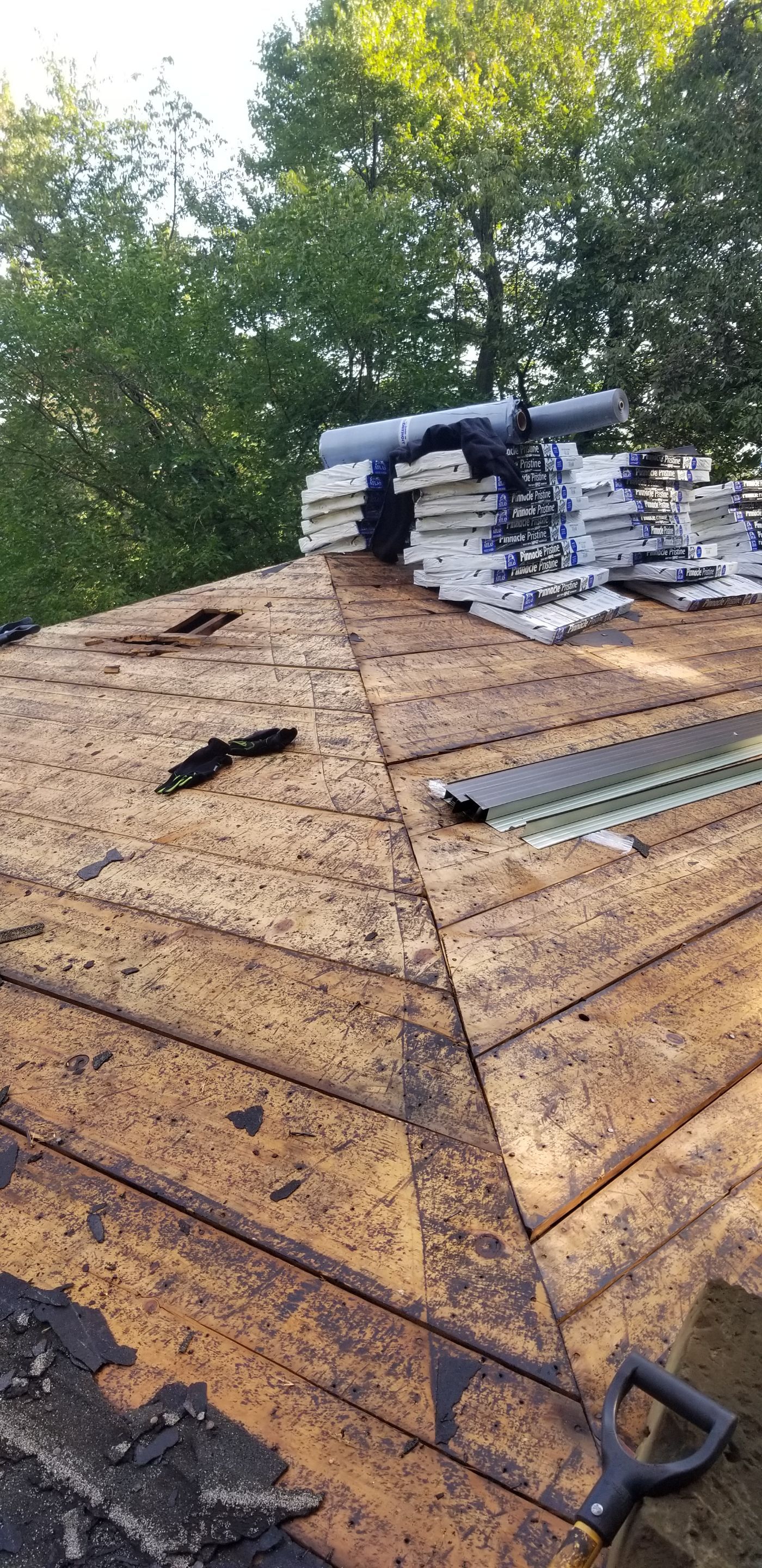 Atlas Pinnacle Pristine Scotchgard: Hickory Drip Edge: Musket brown by Eagle Eye Roofing