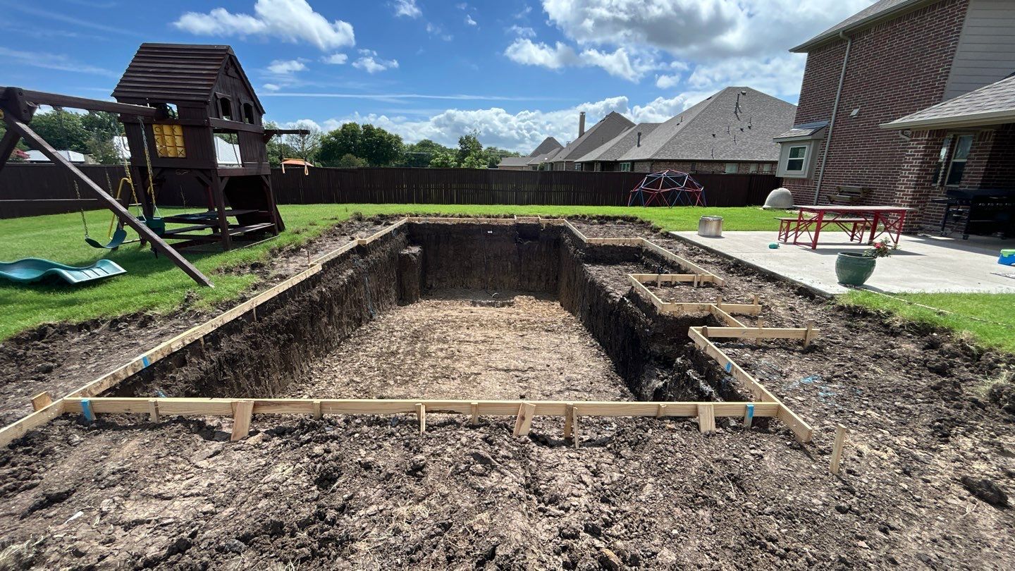 Custom In-Ground Rectangular Pool Installation in Wylie by Hobert Pools