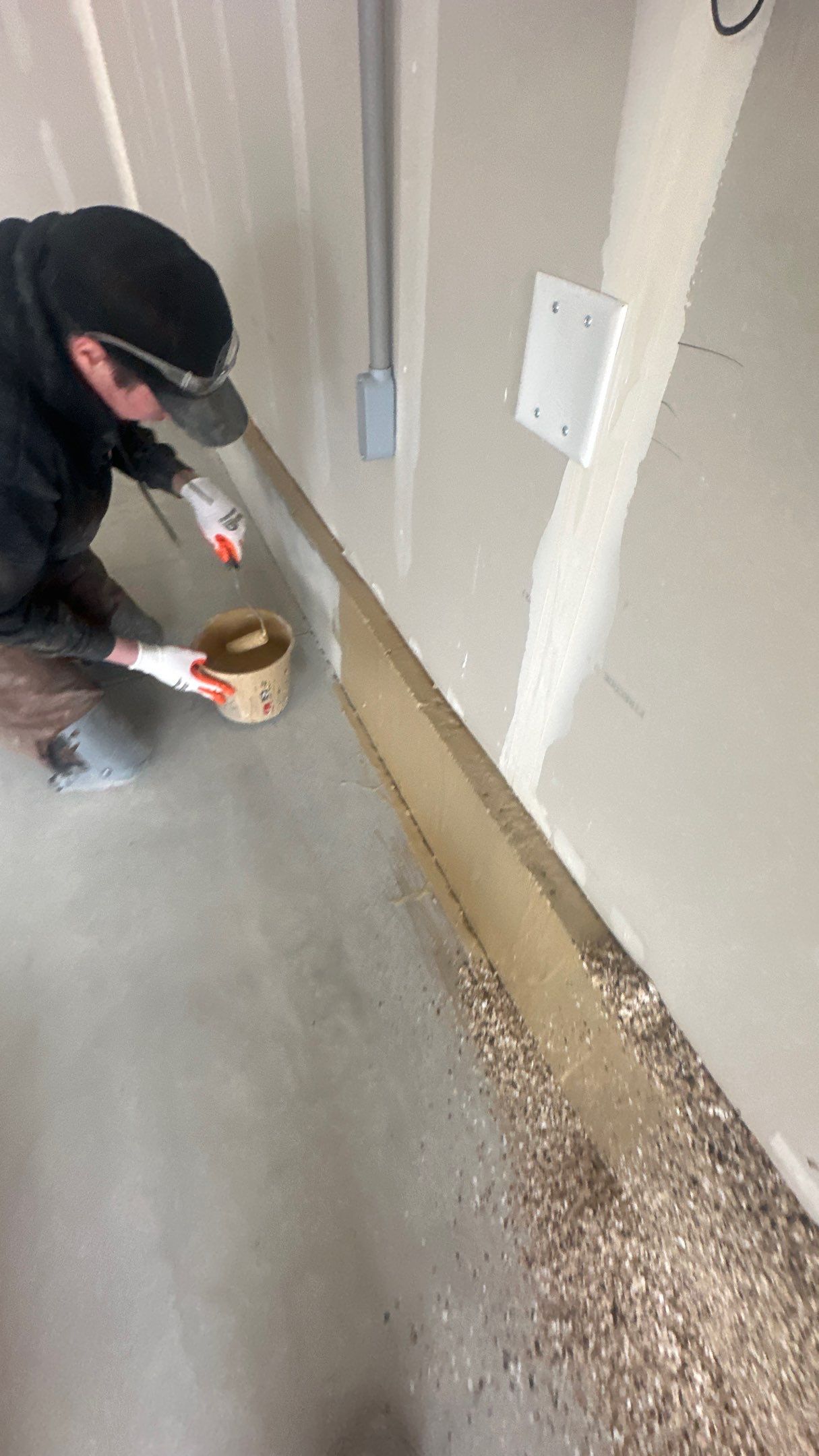 Garage Transformation using Sandstone by Croc Coatings, LLC