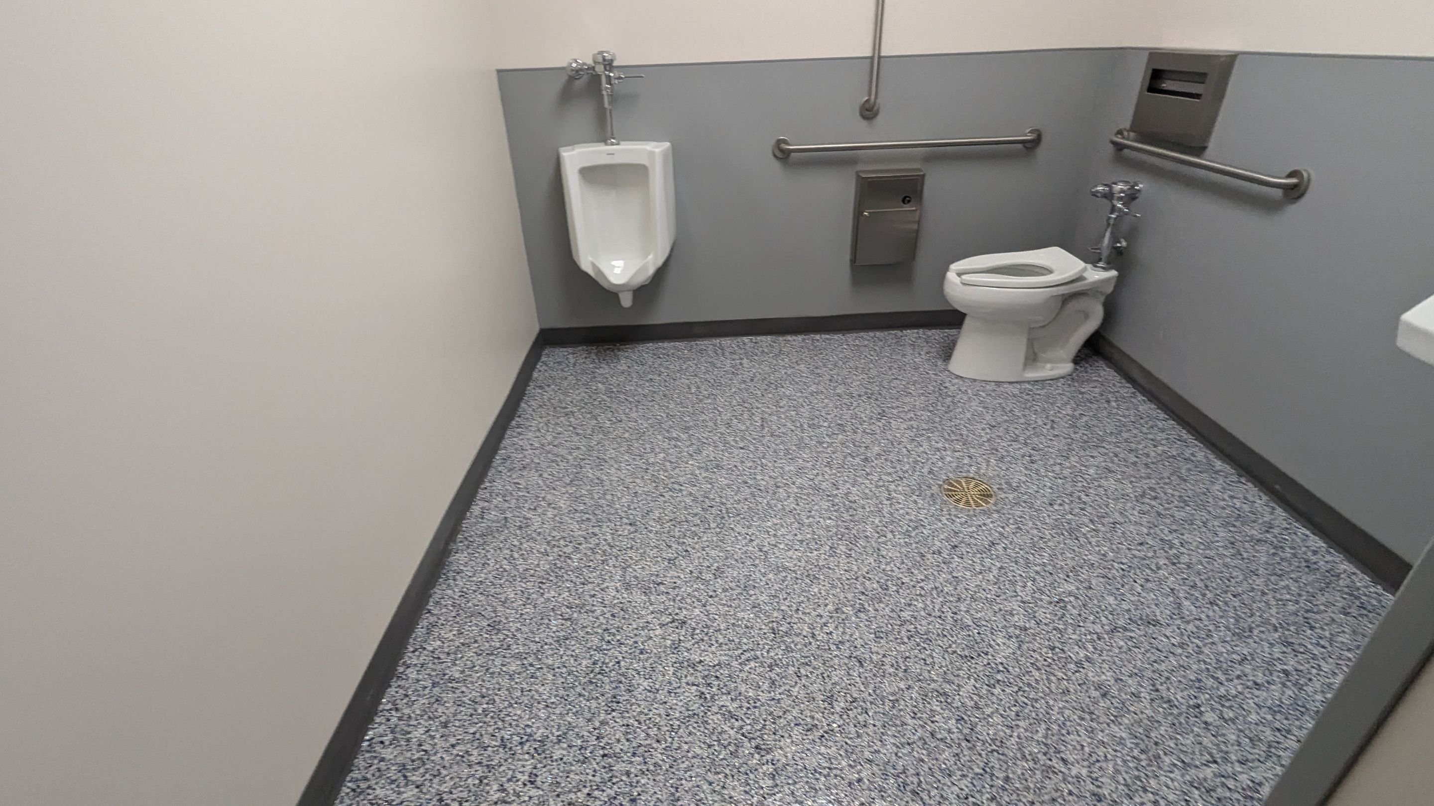 Commercial Floor Transformation using Aurora Accent W/Hypnotic Blue by Croc Coatings, LLC