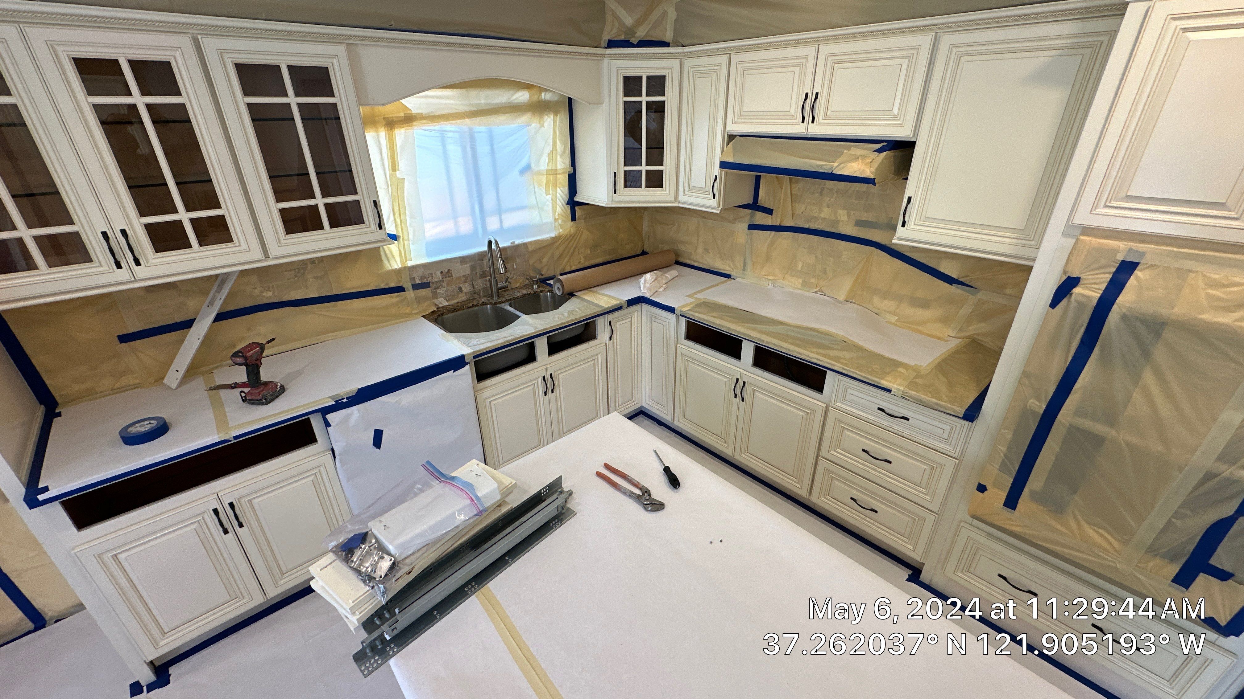 cabinet painting San Jose  by Herrera’s Bay Area Painting inc.