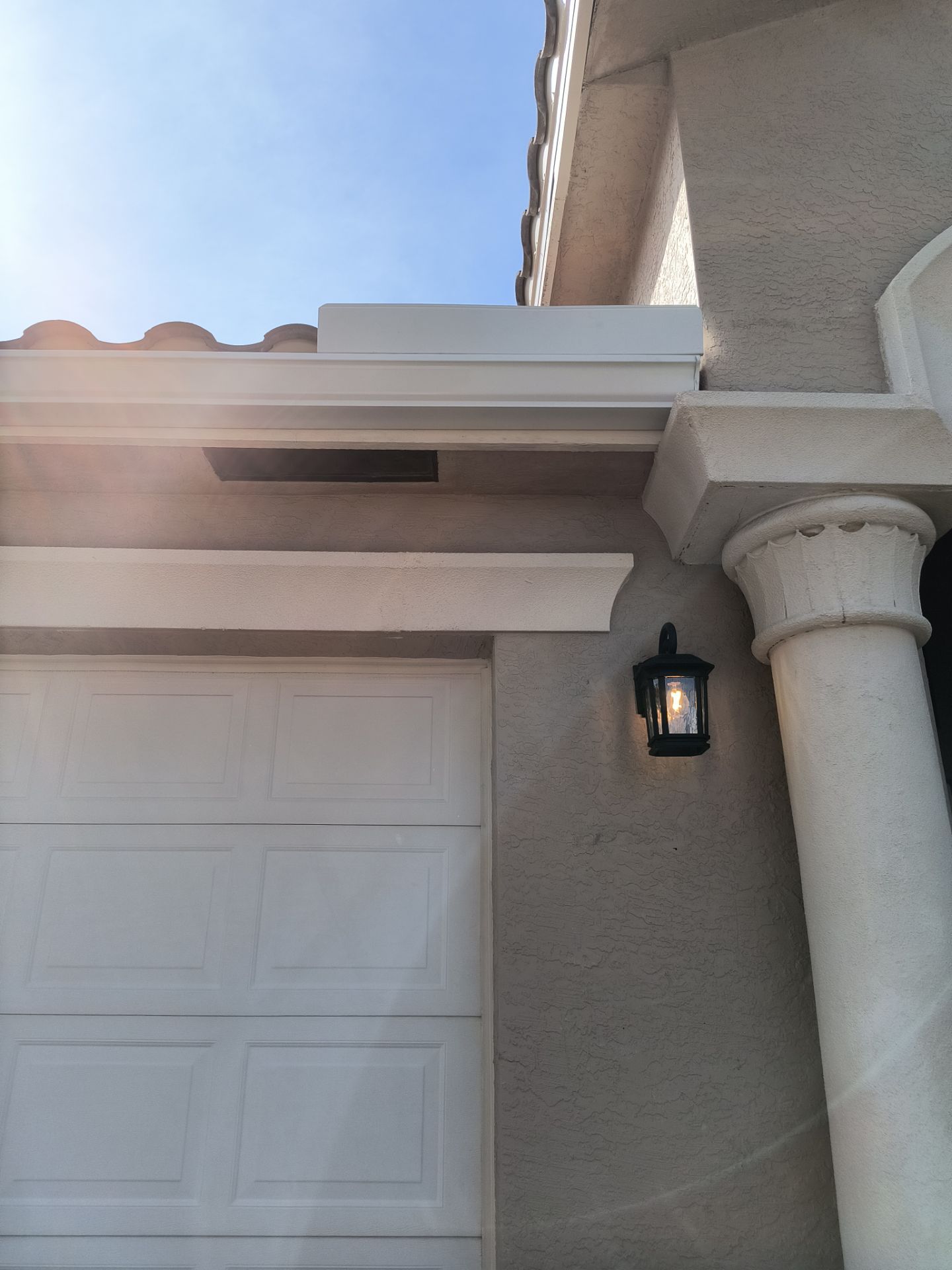 White Aluminum K-style Gutters 6'' K-style and Downspouts in Naples FL by Gutter Professors