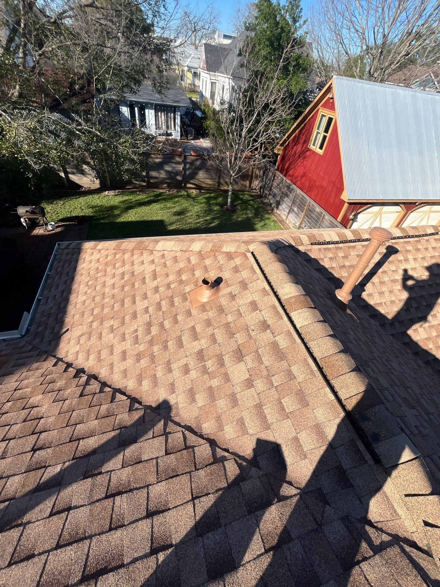 Residential Roofing Installation using GAF Timberline HDZ (Shakewood) by WABO Roofing Systems 