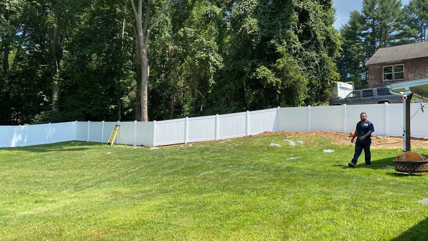 Fence Installation using Vinyl Fence 6ft Privacy by A Plus Exterior