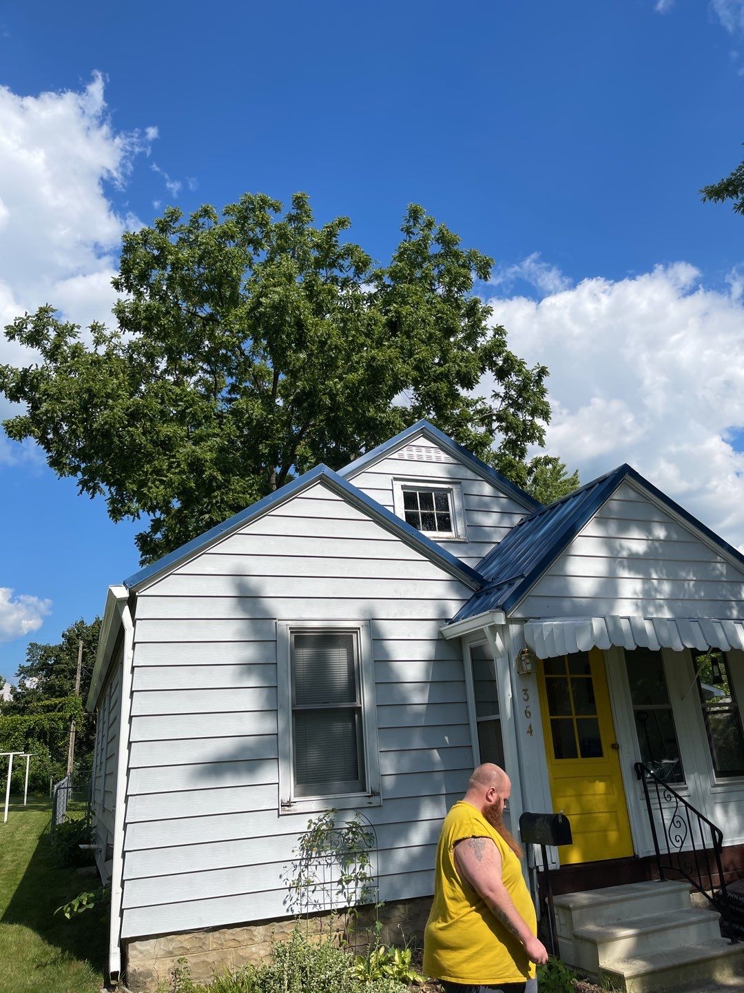 Bold Blue Exposed Fastener Metal Roof in Columbia City, Indiana by 4Ever Metal Roofing