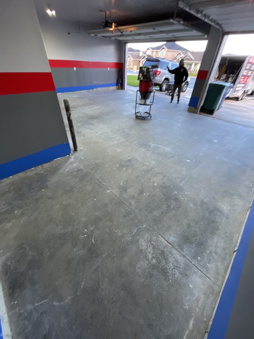 Garage Transformation using Slate Stone by Croc Coatings, LLC