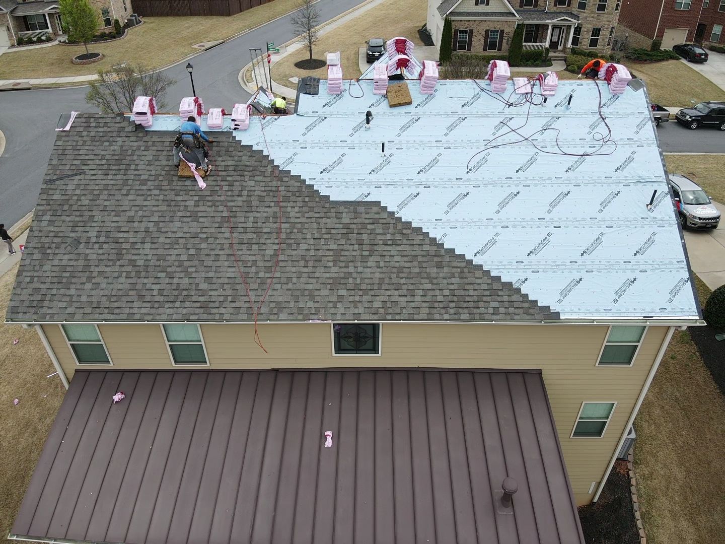 Residential Roofing Installation using Owens Corning by Inspector Roofing and Restoration