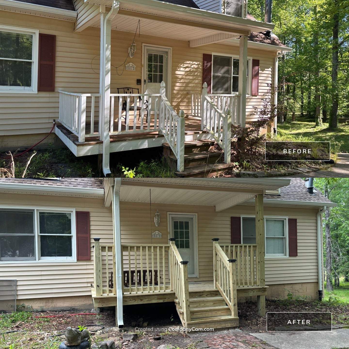 Roof Replacement and cover porch by Deerfield Roofing LLC