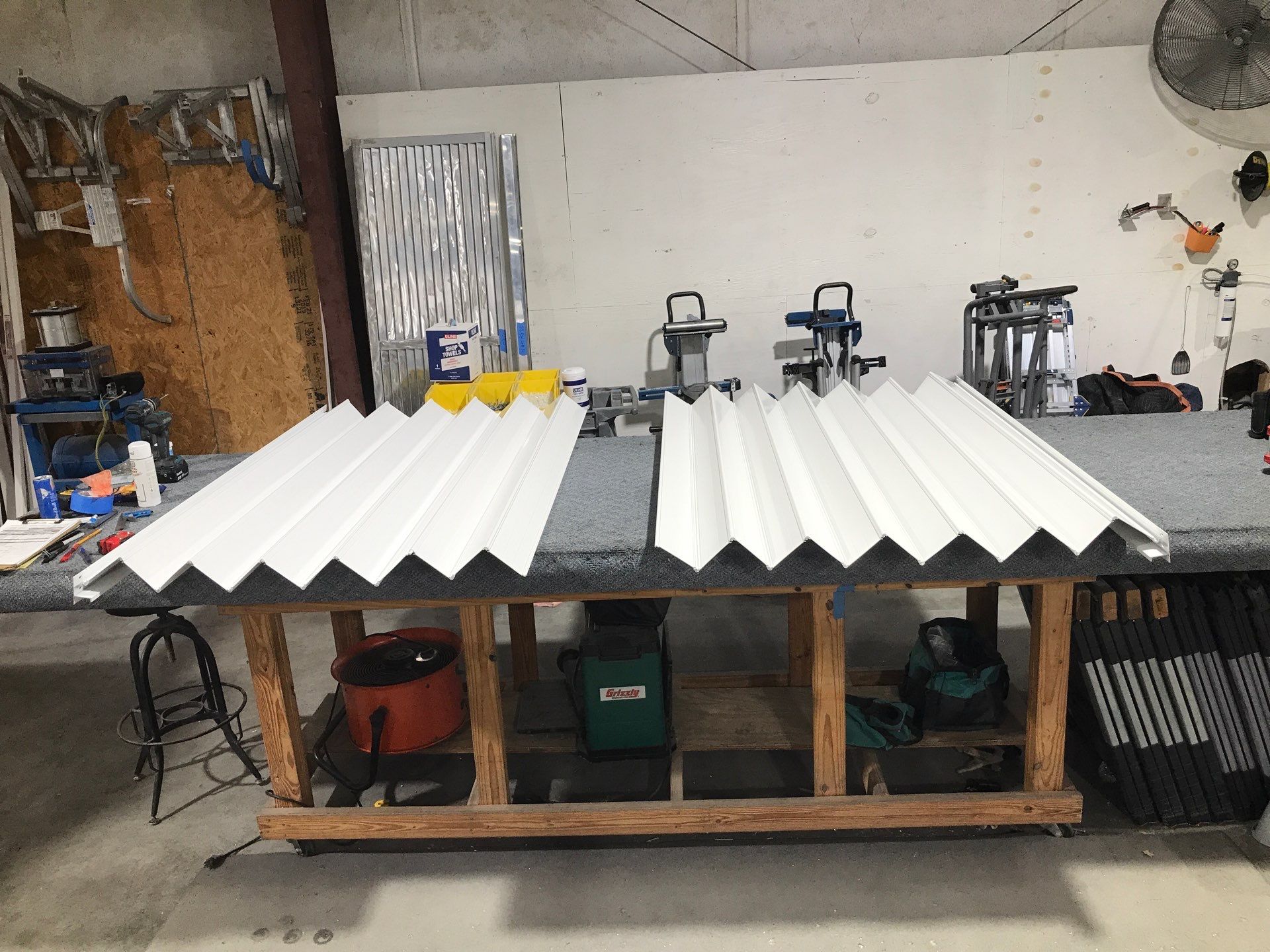 Residential Accordion Hurricane Shutter Installation in Fountain, Florida by Brannan Aluminum Inc.