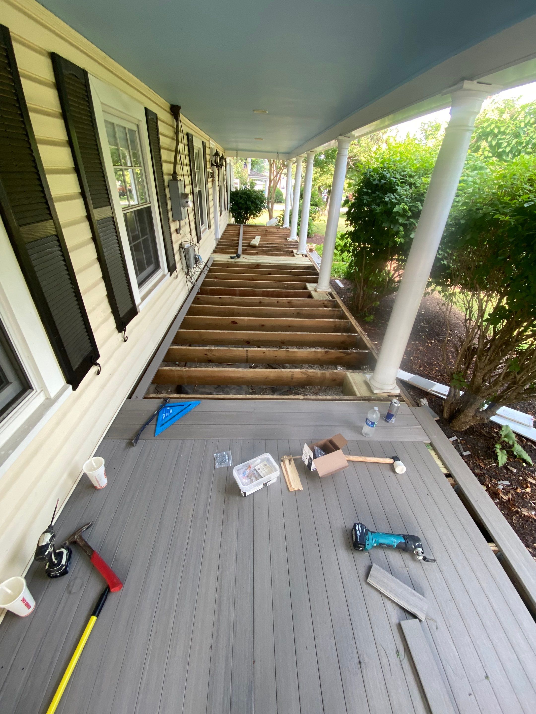 Front Porch Transformation using Timbertech Decking by The Smet Companies, LLC