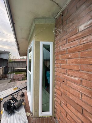 Windows in Brick with a Bay Window