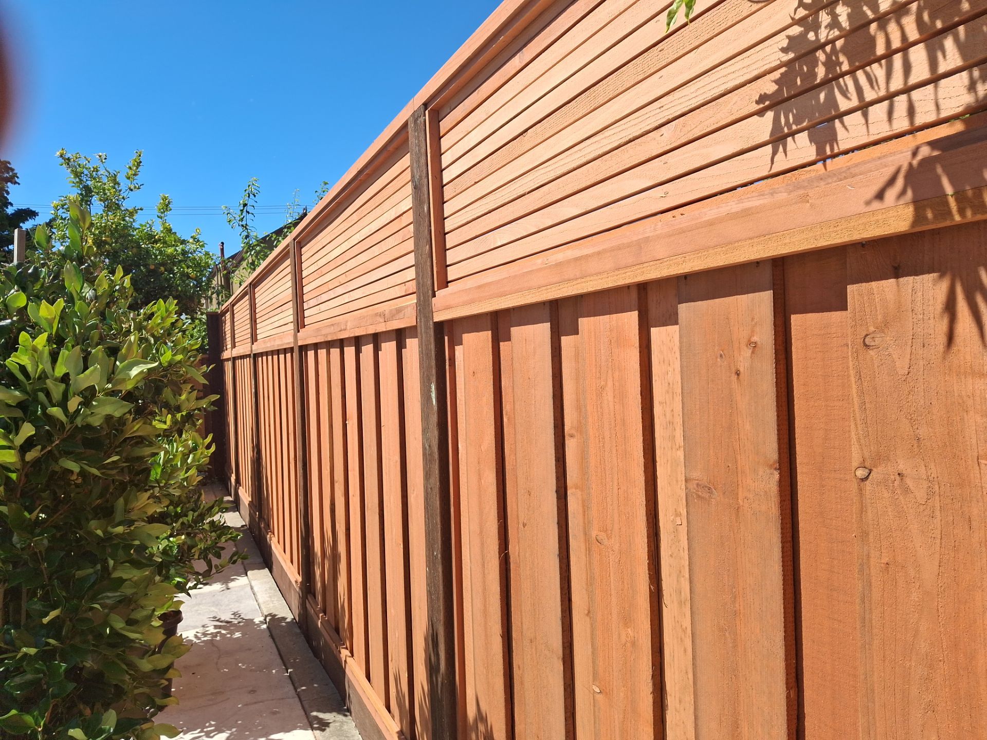 Board on Board With Horizontal Lattice by Fremont Fence Inc
