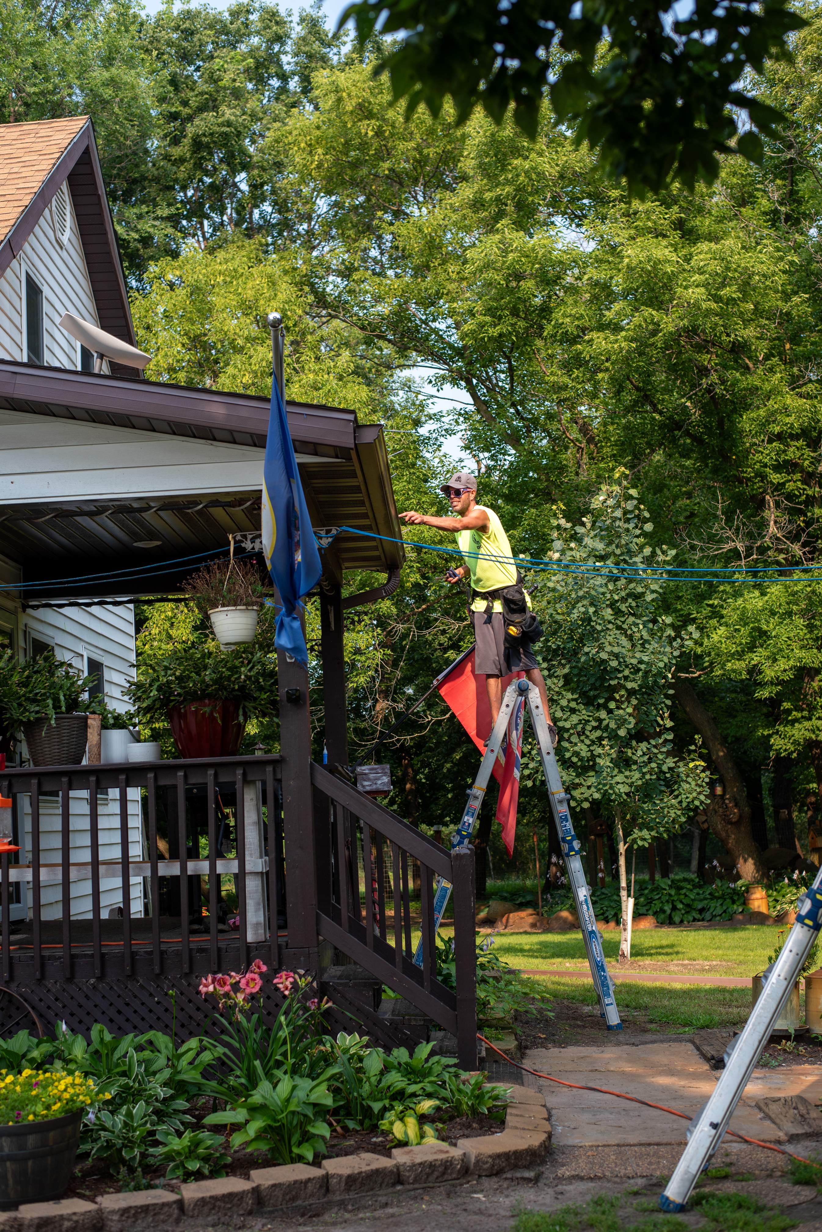 Royal Granite Siding Replacement & Brown Seamless Gutters by Next Level Seamless Gutters / Exteriors Inc.
