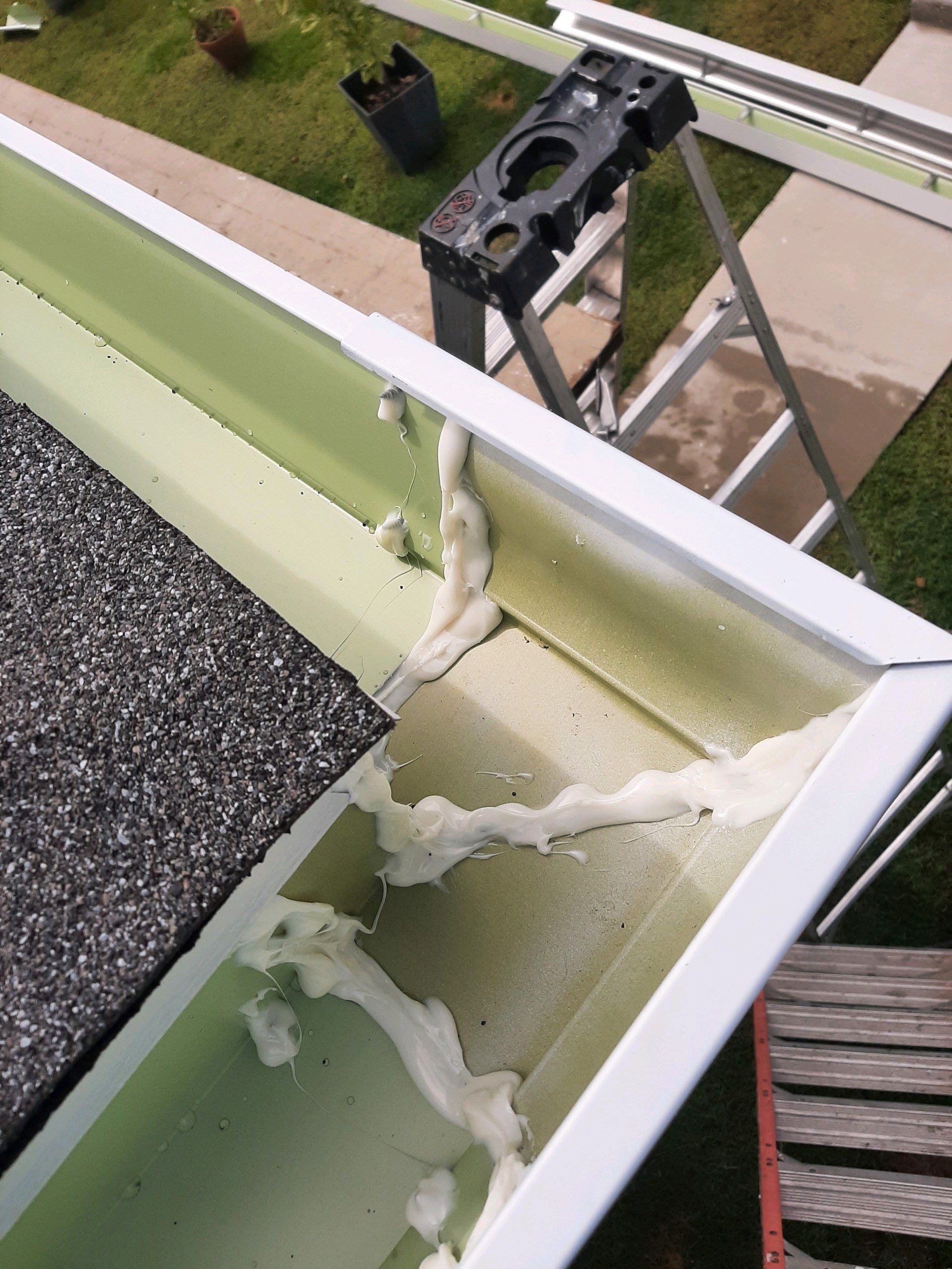 Seamless Gutter Installation using White K-Style Gutters by Gutter Professors