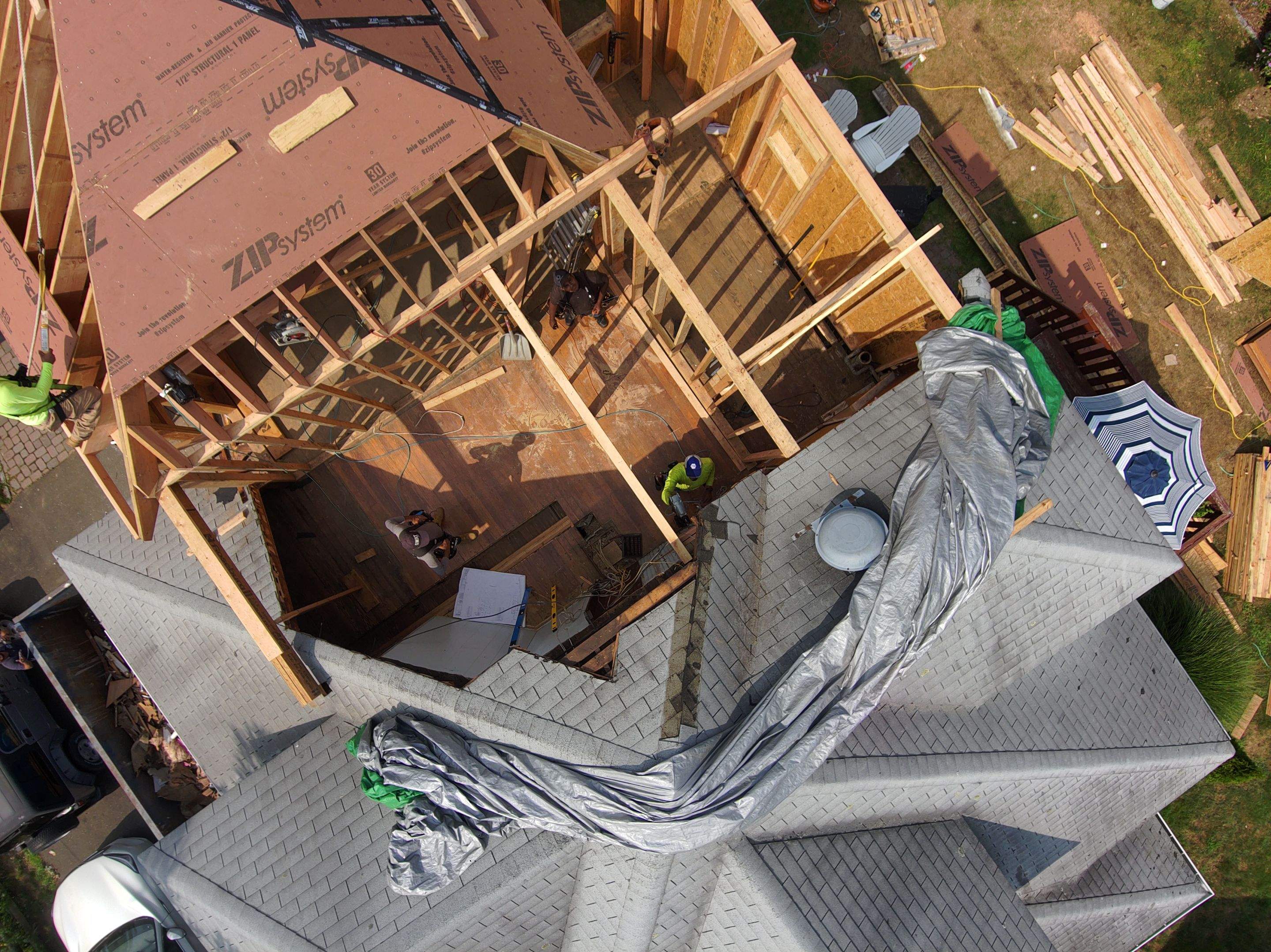 Residential Roofing Installation using Owens Corning TruDefinition Duration - Estate Gray & Flagstone Cedar Impressions by A Plus Exterior