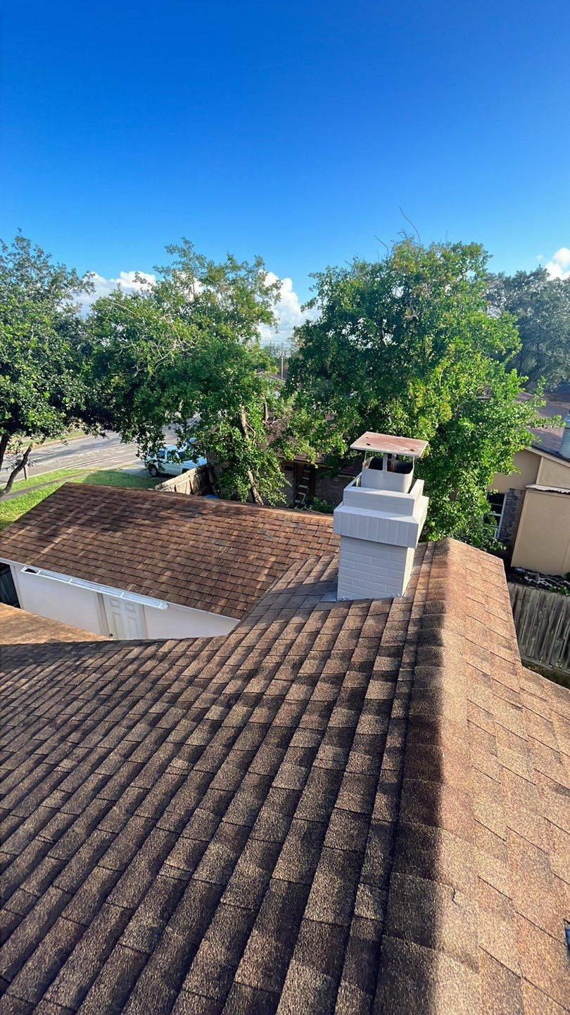Full Roof Replacement using Certainteed Landmark Weatherwood by Galvan Roofing and Construction
