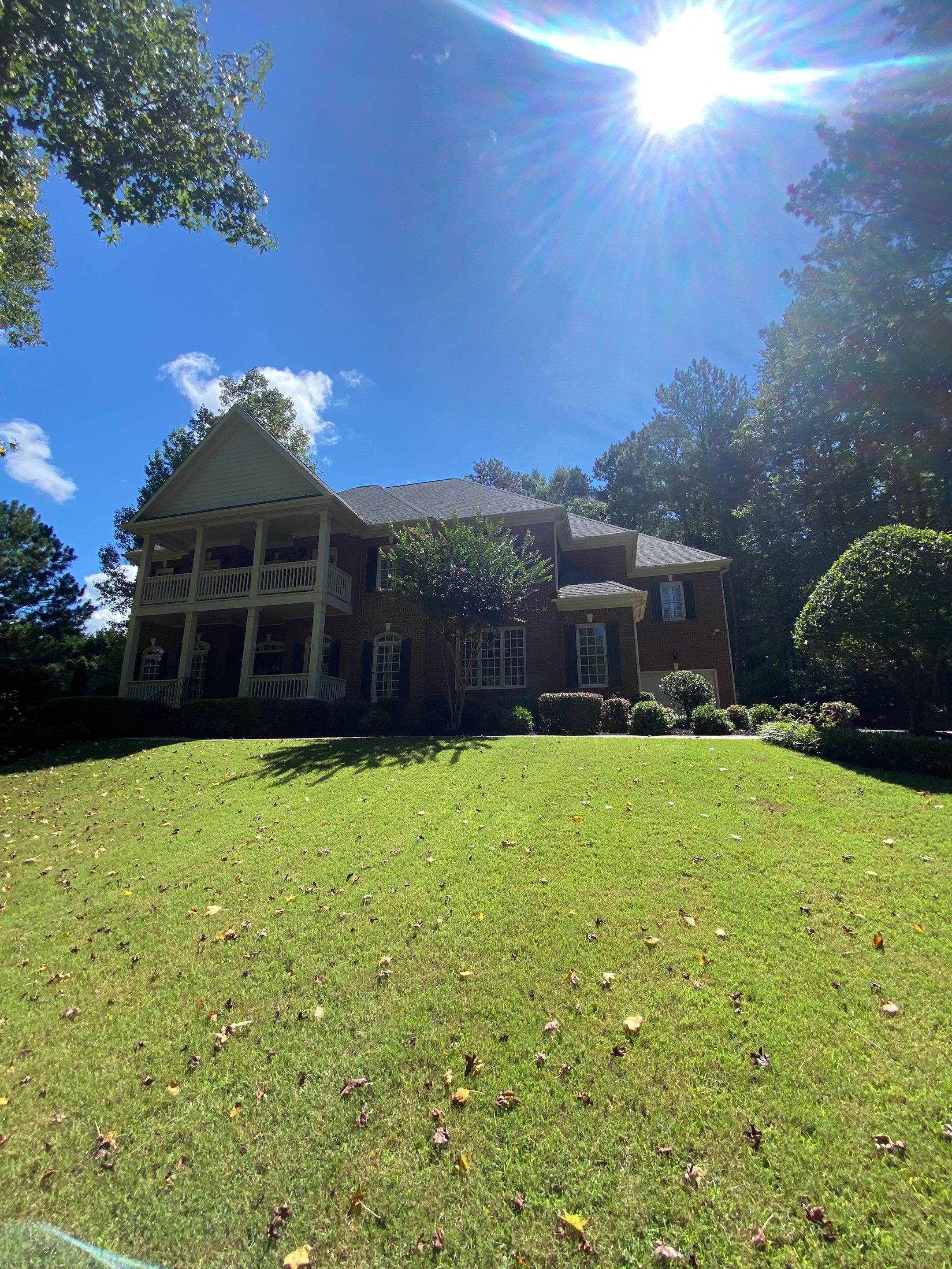 Exterior Trim and Garage Door Painting for Alpharetta Brick Home by Swift Home Renovations